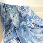 Blue Waves Watercolour Printed Hijab