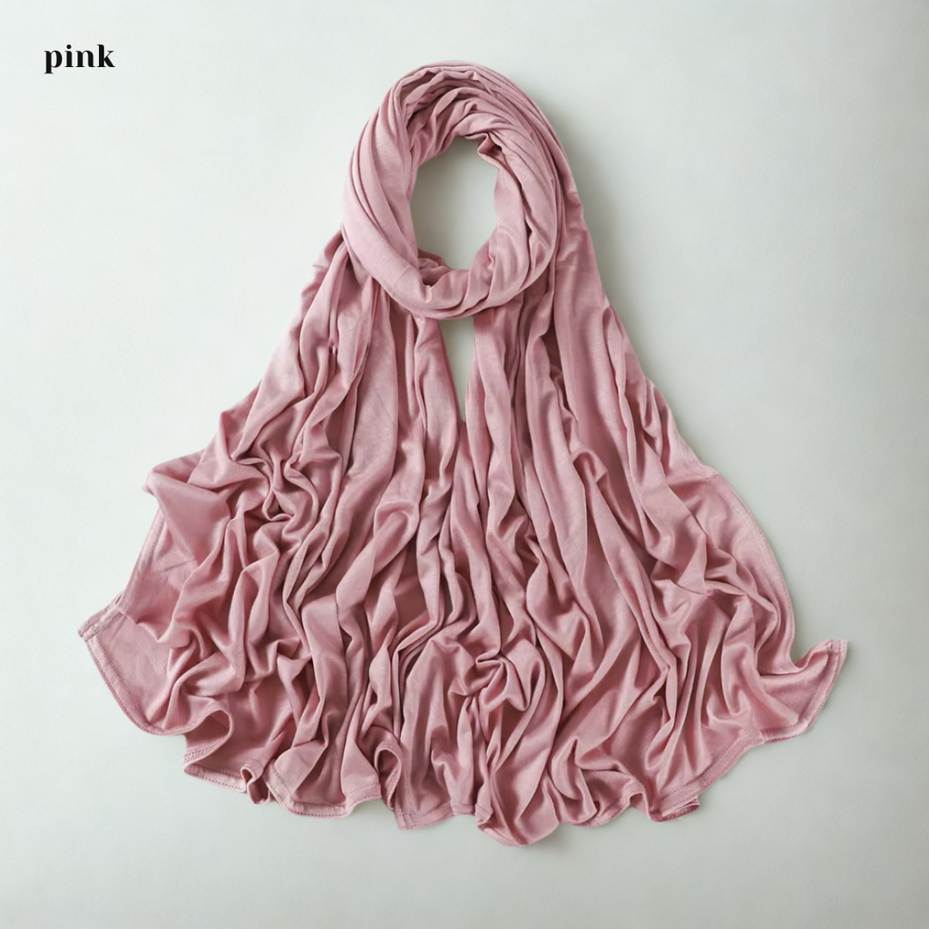 Buttery Soft Premium Dubai Jersey Hijab – Daily Stretch, Breathable & Double-Stitched | 170×70cm | Everyday Essential 2025 Drop