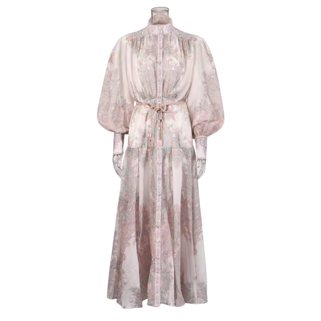 Rose Luxury Premium Maxi Dress French Ruffles Lightweight & Soft | Ethereal Collection