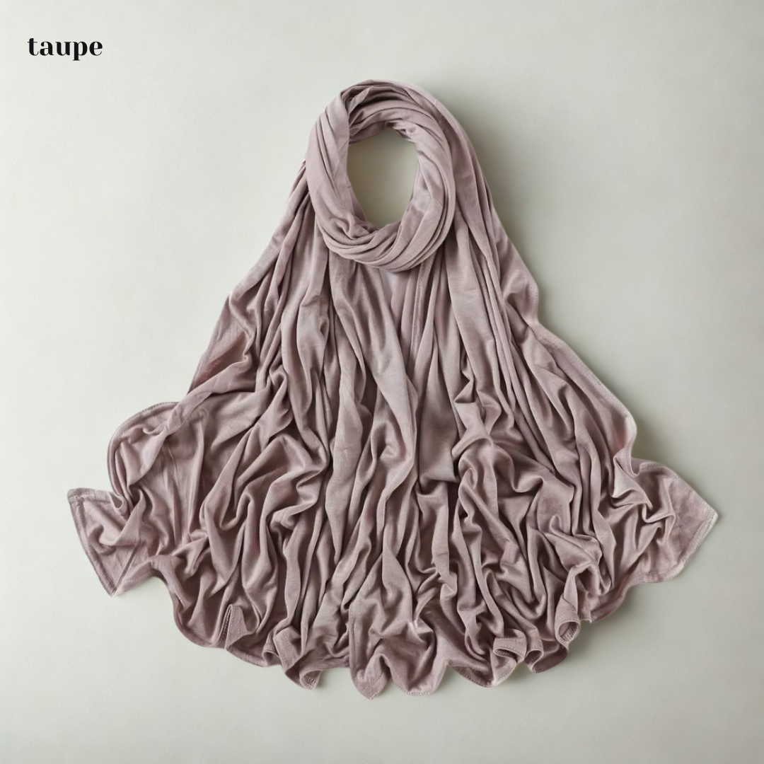 Buttery Soft Premium Dubai Jersey Hijab – Daily Stretch, Breathable & Double-Stitched | 170×70cm | Everyday Essential 2025 Drop