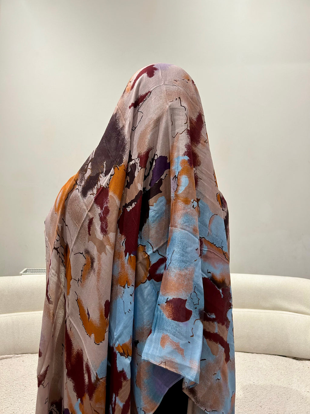 Watercolour Printed Modal Scarf Lightweight Breathable Elegant Modest Fashion Trendy Casual Work & Special Occasions All Seasons Concepta Haya