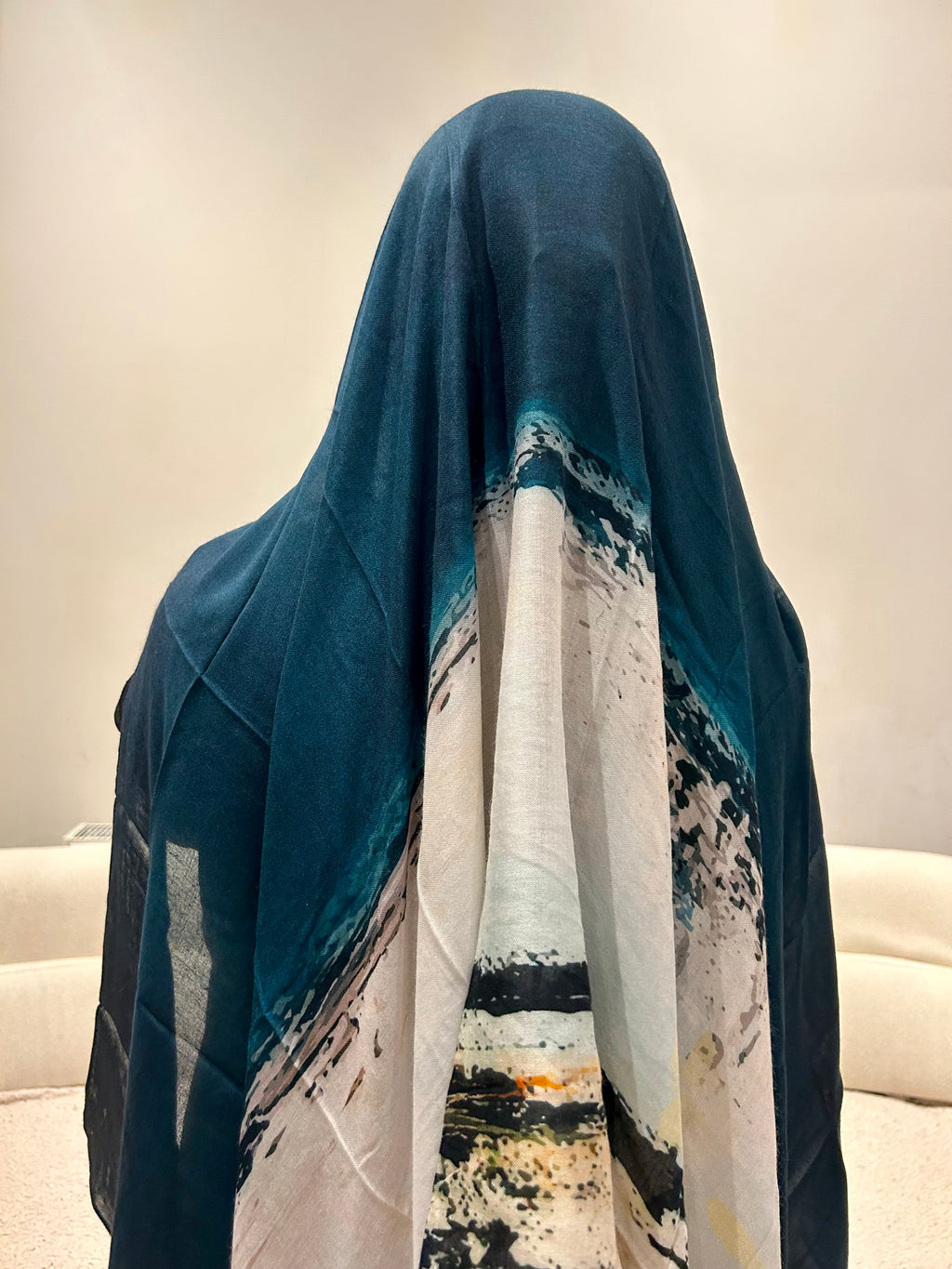 Watercolour Printed Modal Scarf Lightweight Breathable Elegant Modest Fashion Trendy Casual Work & Special Occasions All Seasons Concepta Haya