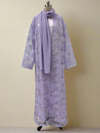 Haya Pearl Bloom Abaya Embellished Set 3 Piece Pre-Order