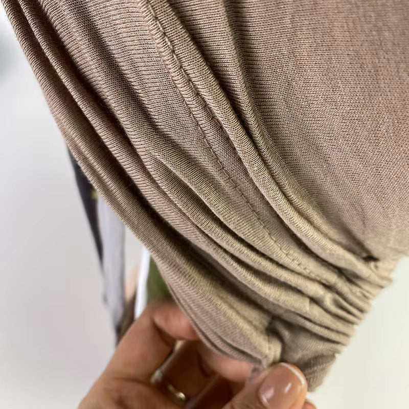 Cotton Modal Elastic Tie Back HIjab Caps Plain Underscarf Adjustable Elasticity Jersey Hijab Undearcap