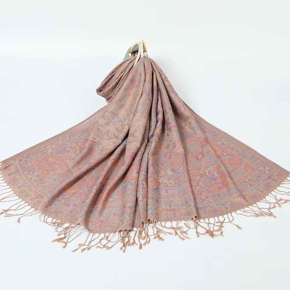 Pashmina Scarf – Cashmere‑Feel, Wind‑Resistant, Woven Paisley Jacquard (70×200cm)