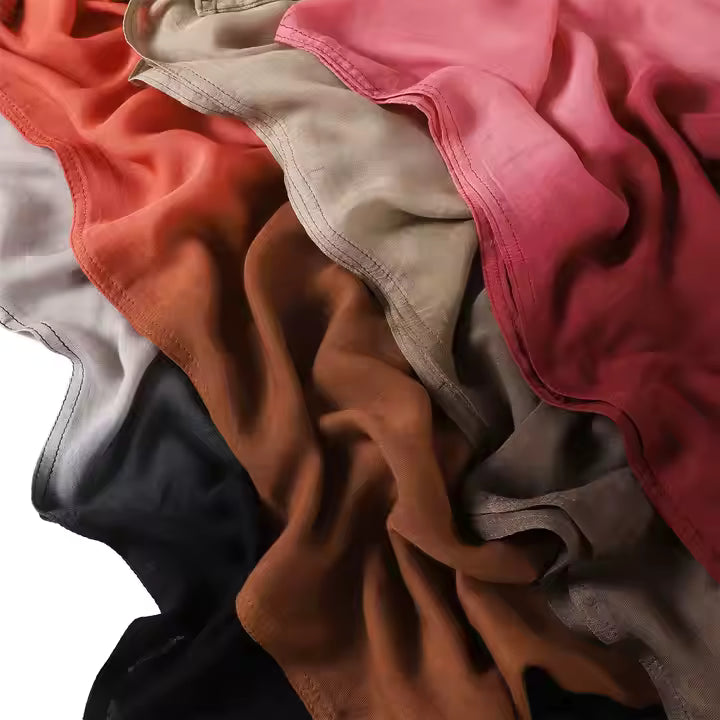 two toned 100% rayon modal scarves lightweight woven summer hijabs