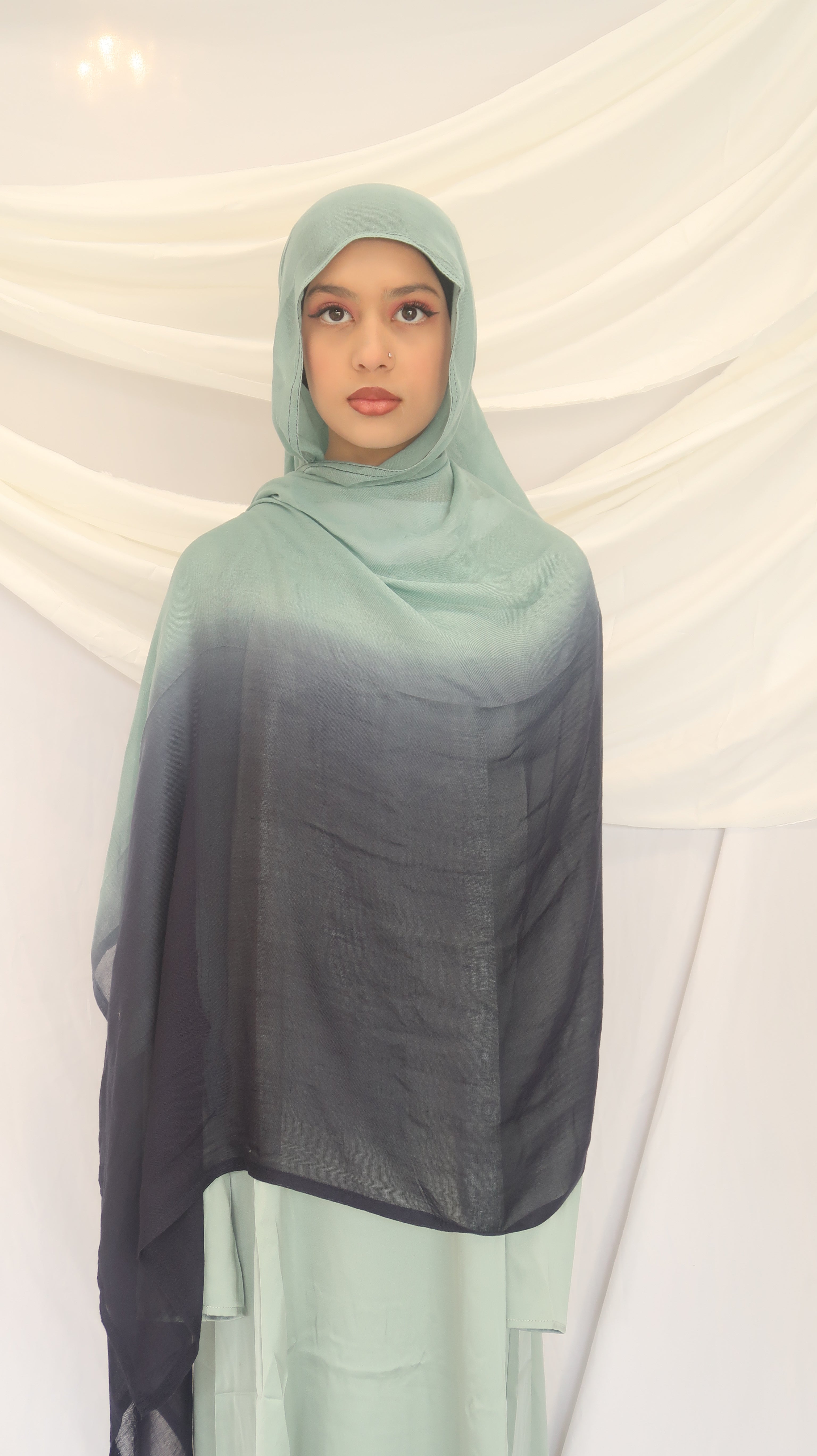 Concepta Haya Gradient Modal Scarf Two Toned Breathable Scarf Double Stitched Comfortable Soft Original Summer Hijab Comfortable Lightweight Rayon Modal185 x 90cm