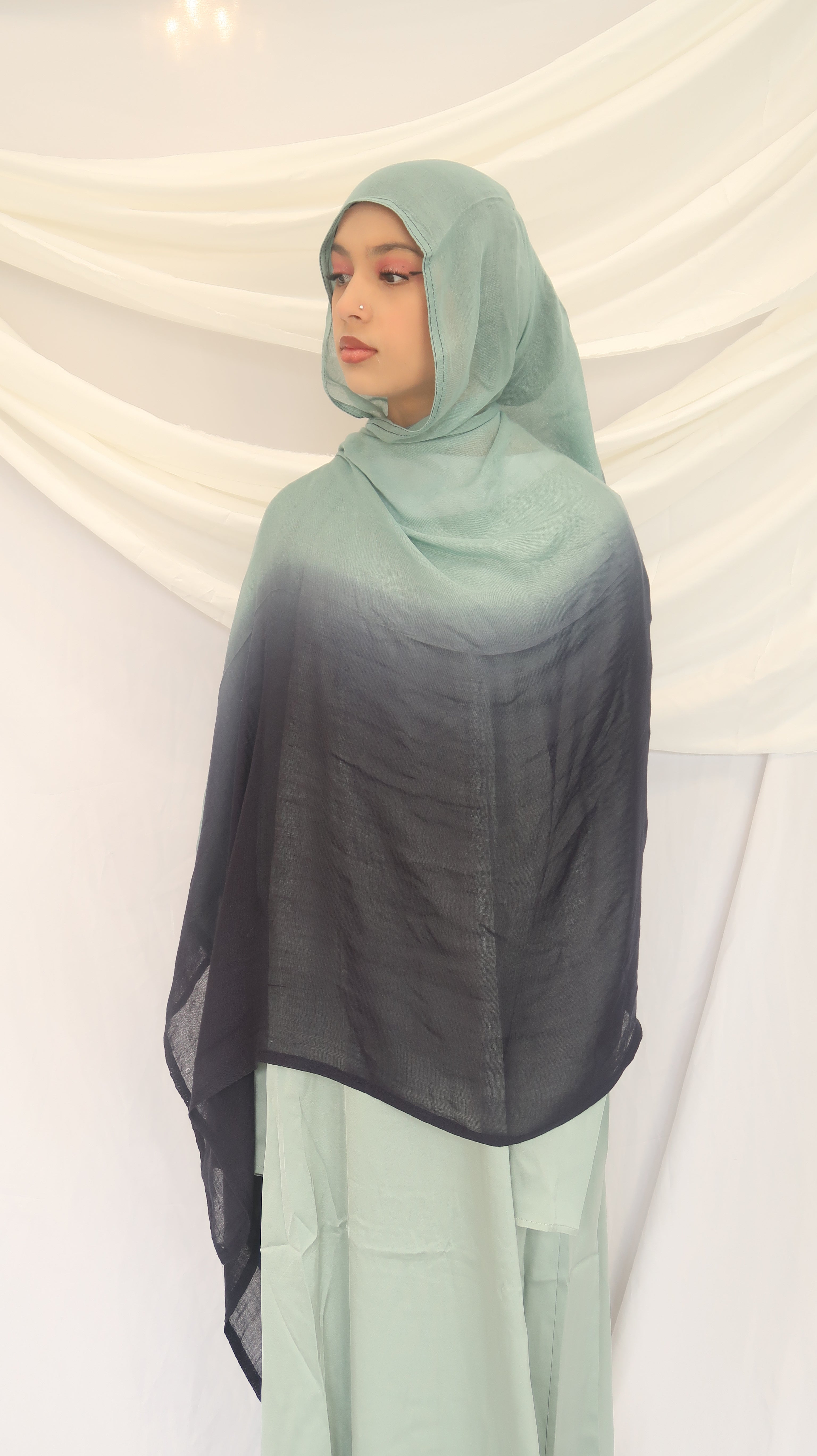 Concepta Haya Gradient Modal Scarf Two Toned Breathable Scarf Double Stitched Comfortable Soft Original Summer Hijab Comfortable Lightweight Rayon Modal185 x 90cm