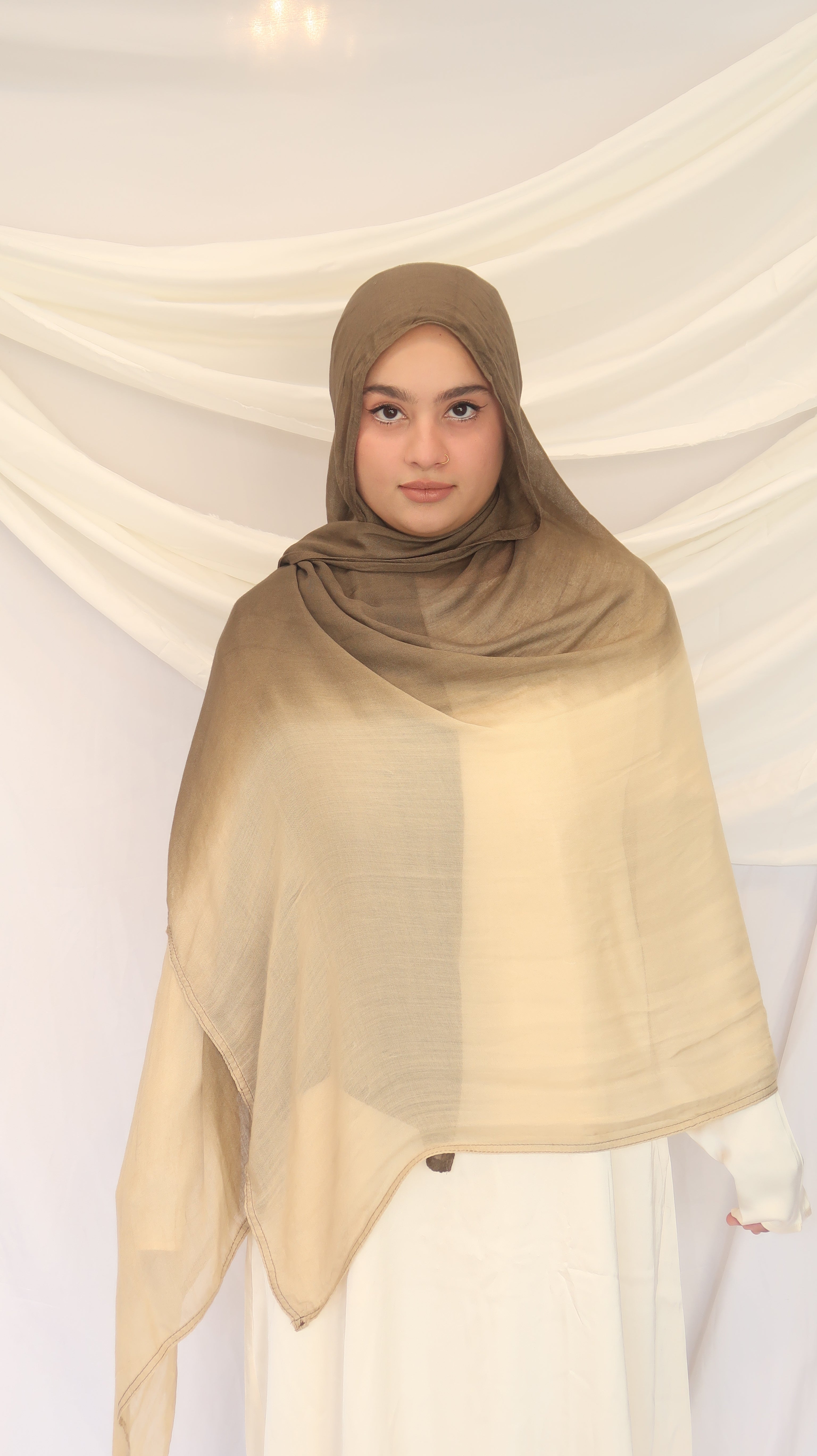 Concepta Haya Gradient Modal Scarf Two Toned Breathable Scarf Double Stitched Comfortable Soft Original Summer Hijab Comfortable Lightweight Rayon Modal185 x 90cm
