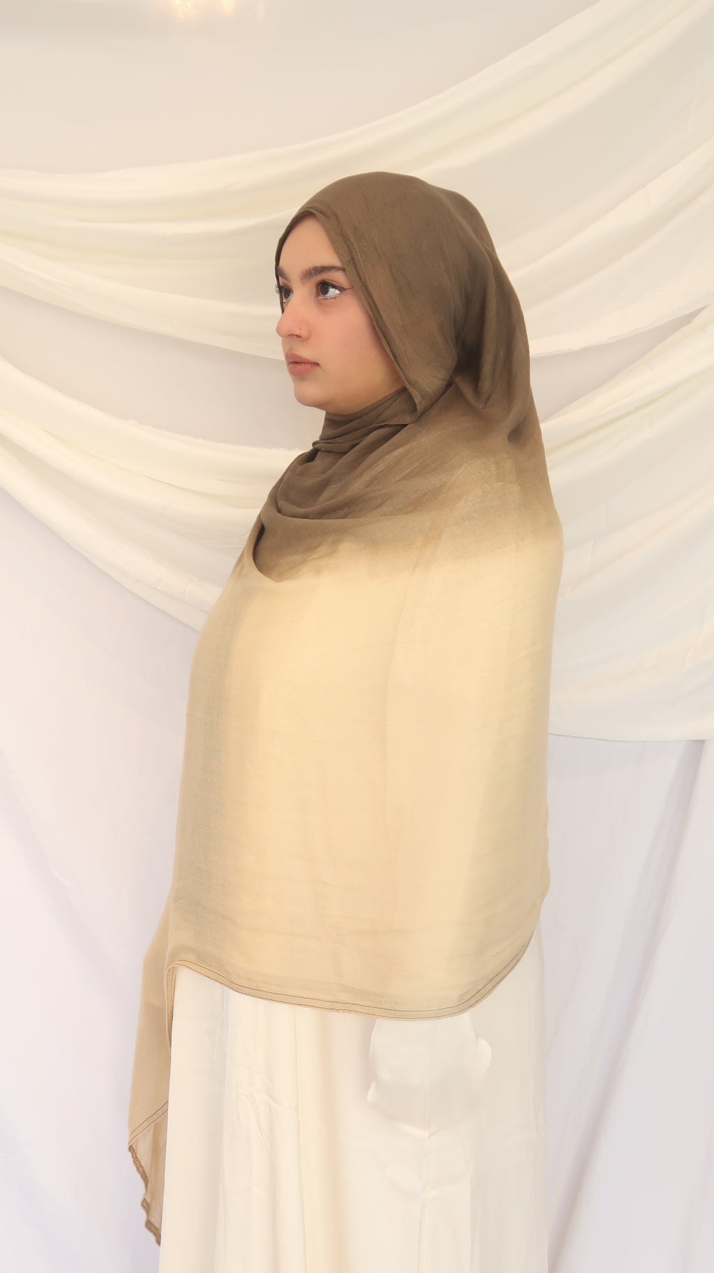 Concepta Haya Gradient Modal Scarf Two Toned Breathable Scarf Double Stitched Comfortable Soft Original Summer Hijab Comfortable Lightweight Rayon Modal185 x 90cm