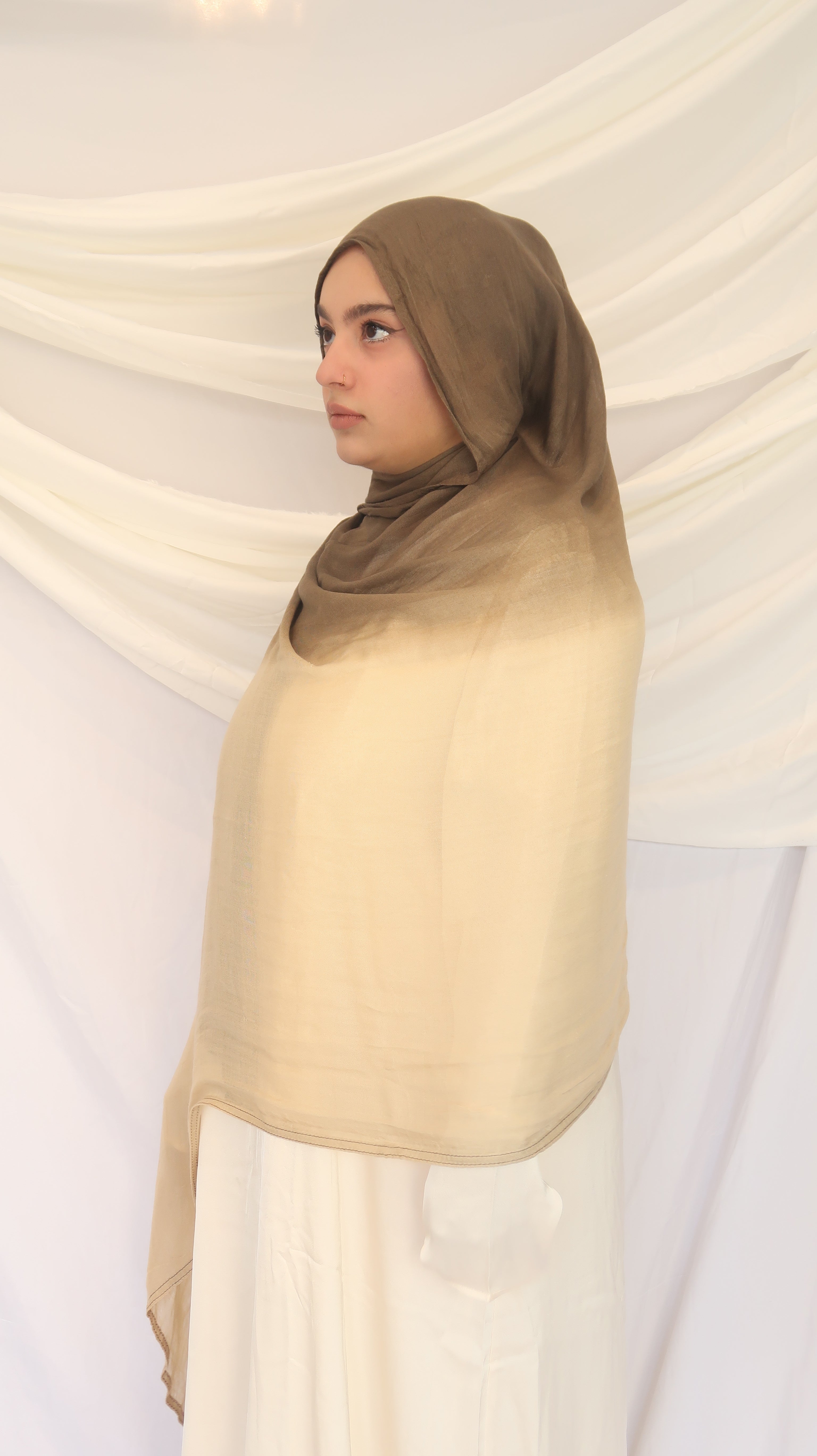 Concepta Haya Gradient Modal Scarf Two Toned Breathable Scarf Double Stitched Comfortable Soft Original Summer Hijab Comfortable Lightweight Rayon Modal185 x 90cm