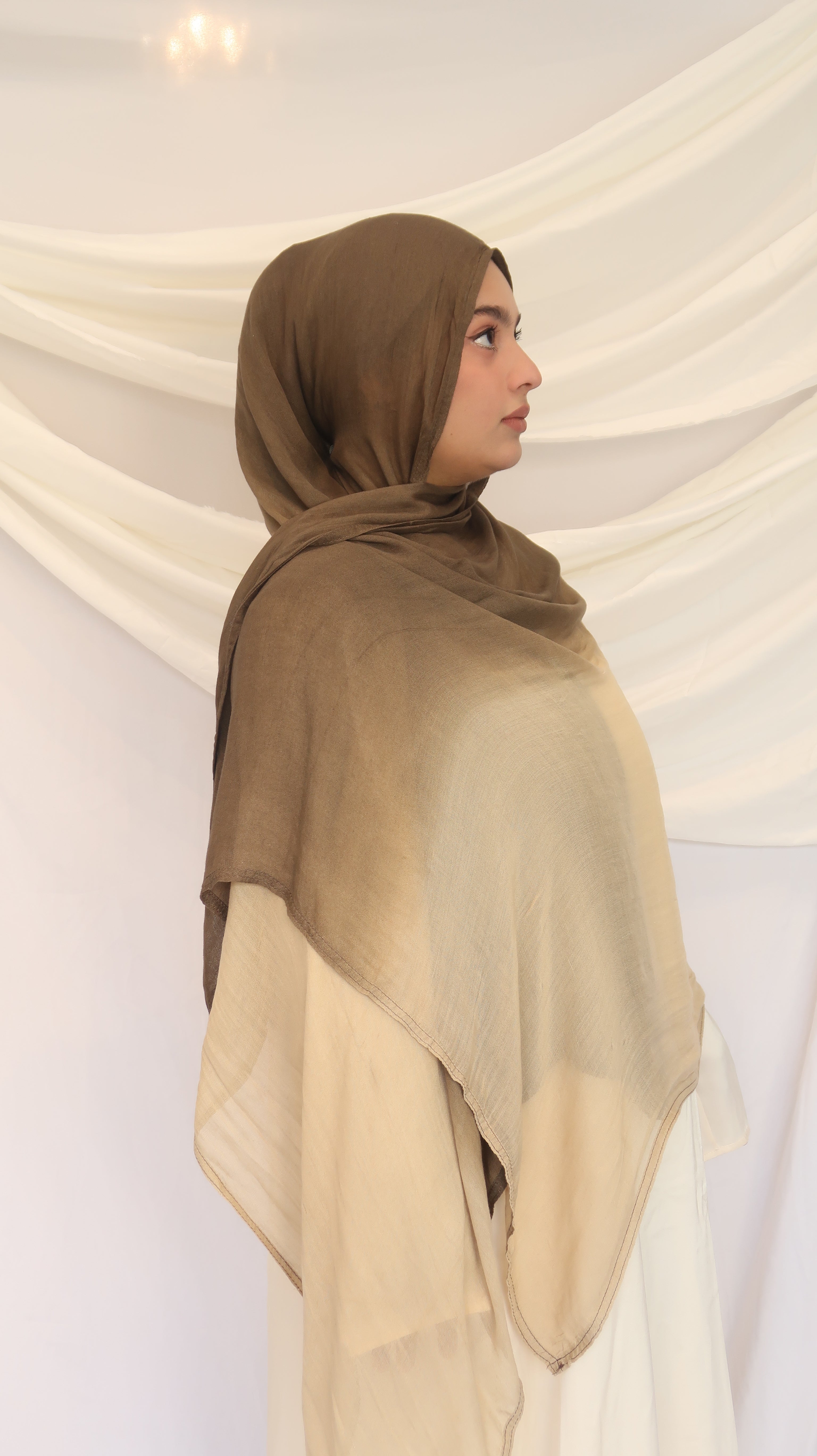 Concepta Haya Gradient Modal Scarf Two Toned Breathable Scarf Double Stitched Comfortable Soft Original Summer Hijab Comfortable Lightweight Rayon Modal185 x 90cm