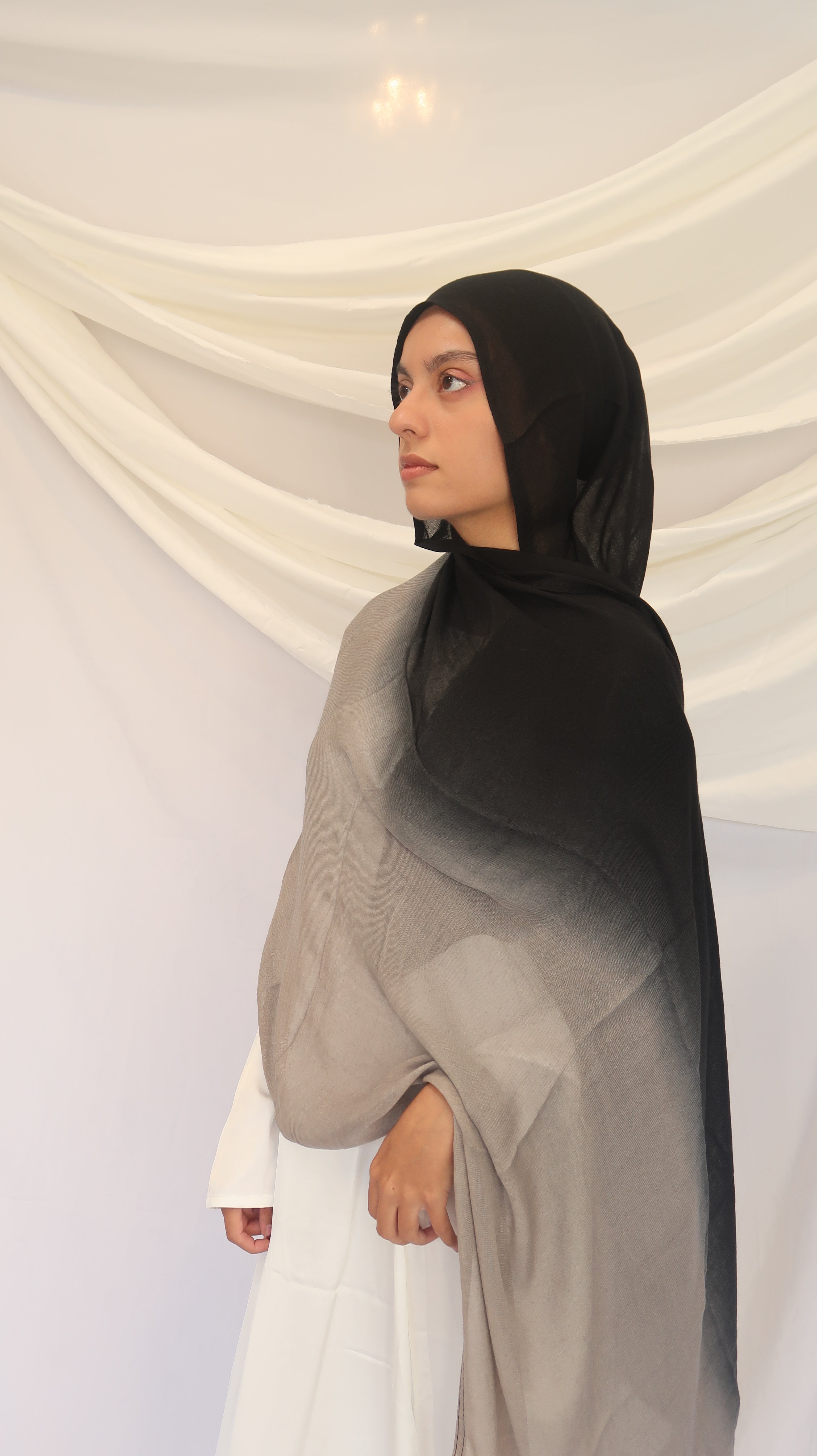 Concepta Haya Gradient Modal Scarf Two Toned Breathable Scarf Double Stitched Comfortable Soft Original Summer Hijab Comfortable Lightweight Rayon Modal185 x 90cm