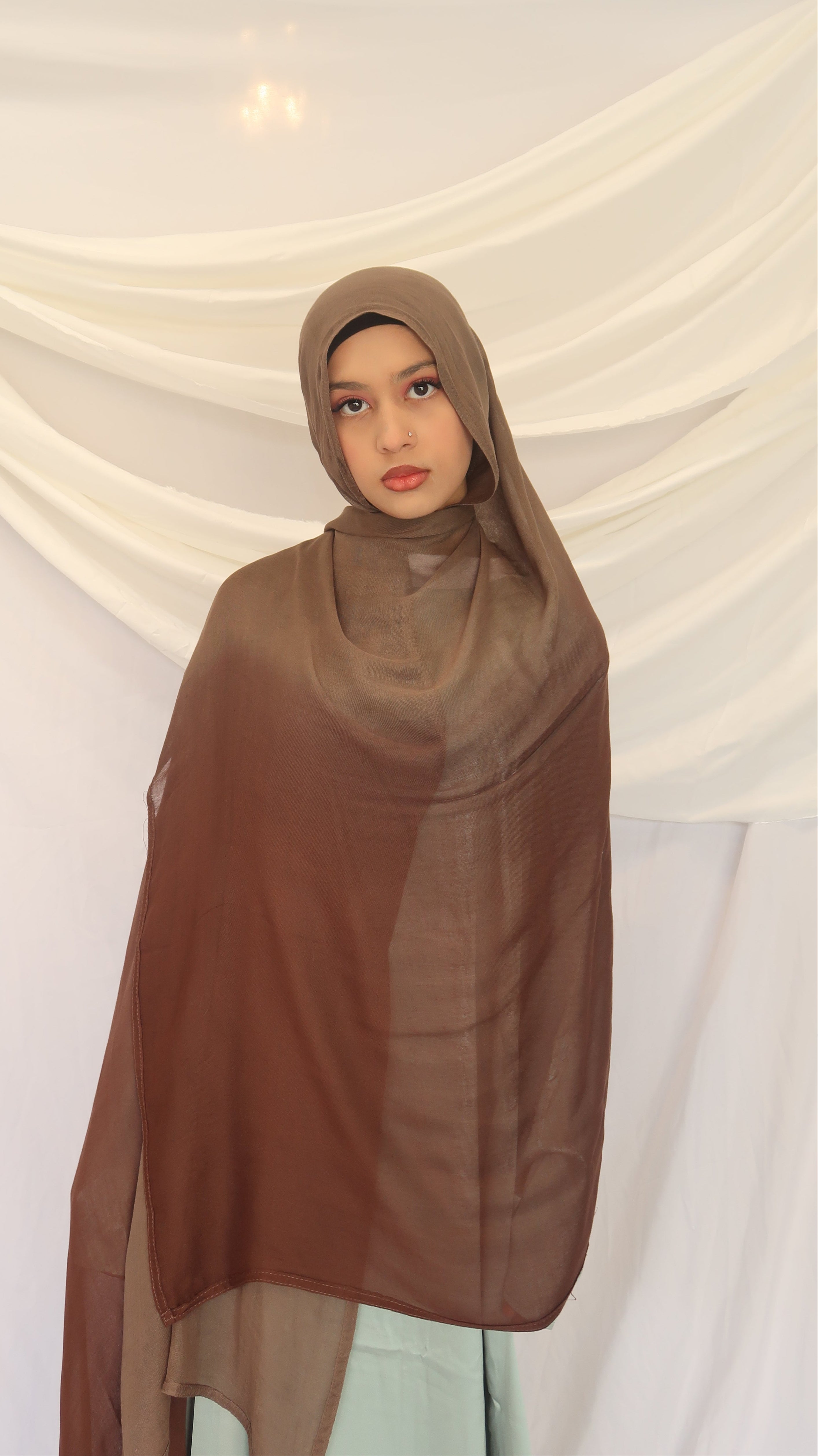 Concepta Haya Gradient Modal Scarf Two Toned Breathable Scarf Double Stitched Comfortable Soft Original Summer Hijab Comfortable Lightweight Rayon Modal185 x 90cm