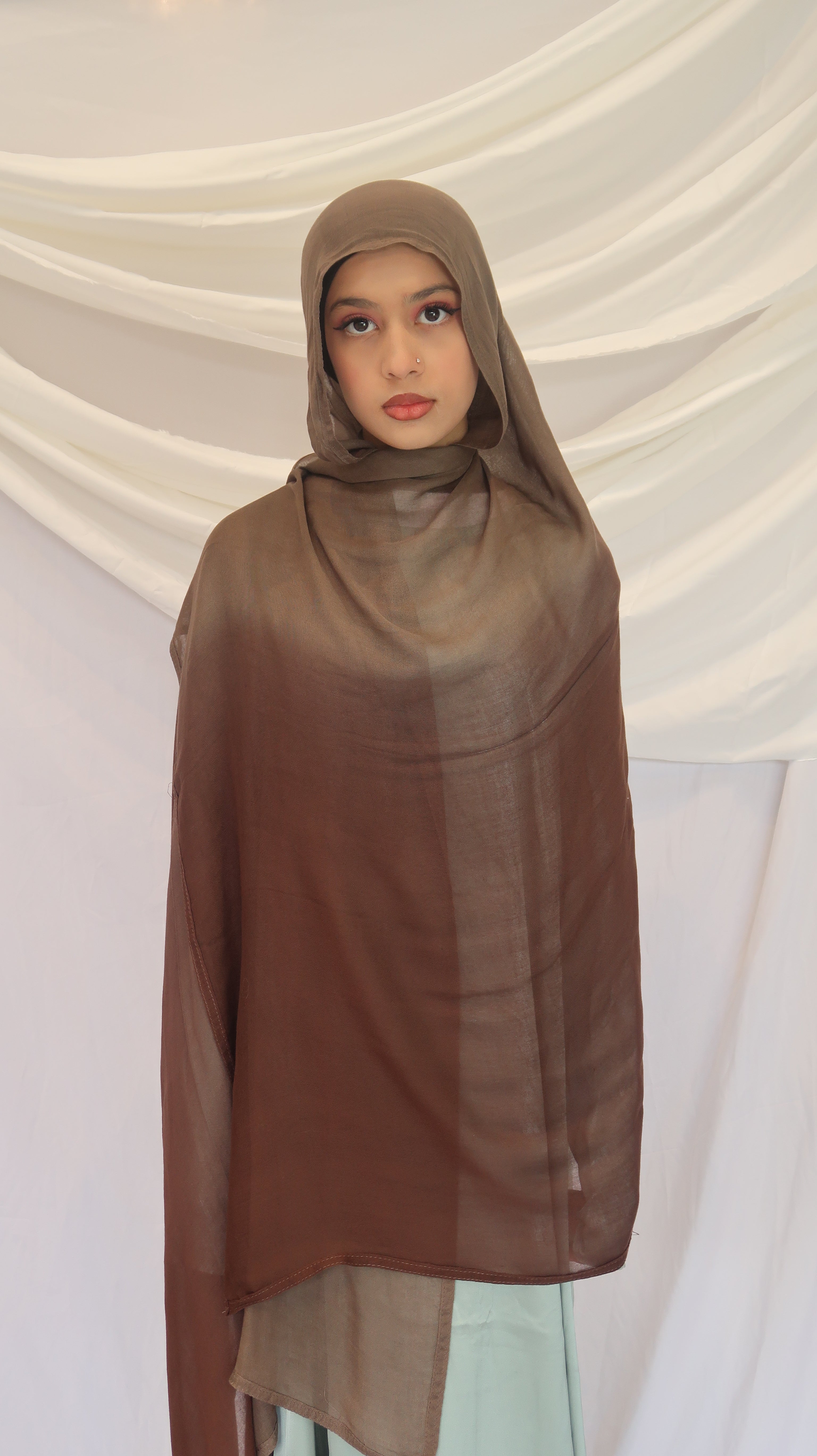 Concepta Haya Gradient Modal Scarf Two Toned Breathable Scarf Double Stitched Comfortable Soft Original Summer Hijab Comfortable Lightweight Rayon Modal185 x 90cm