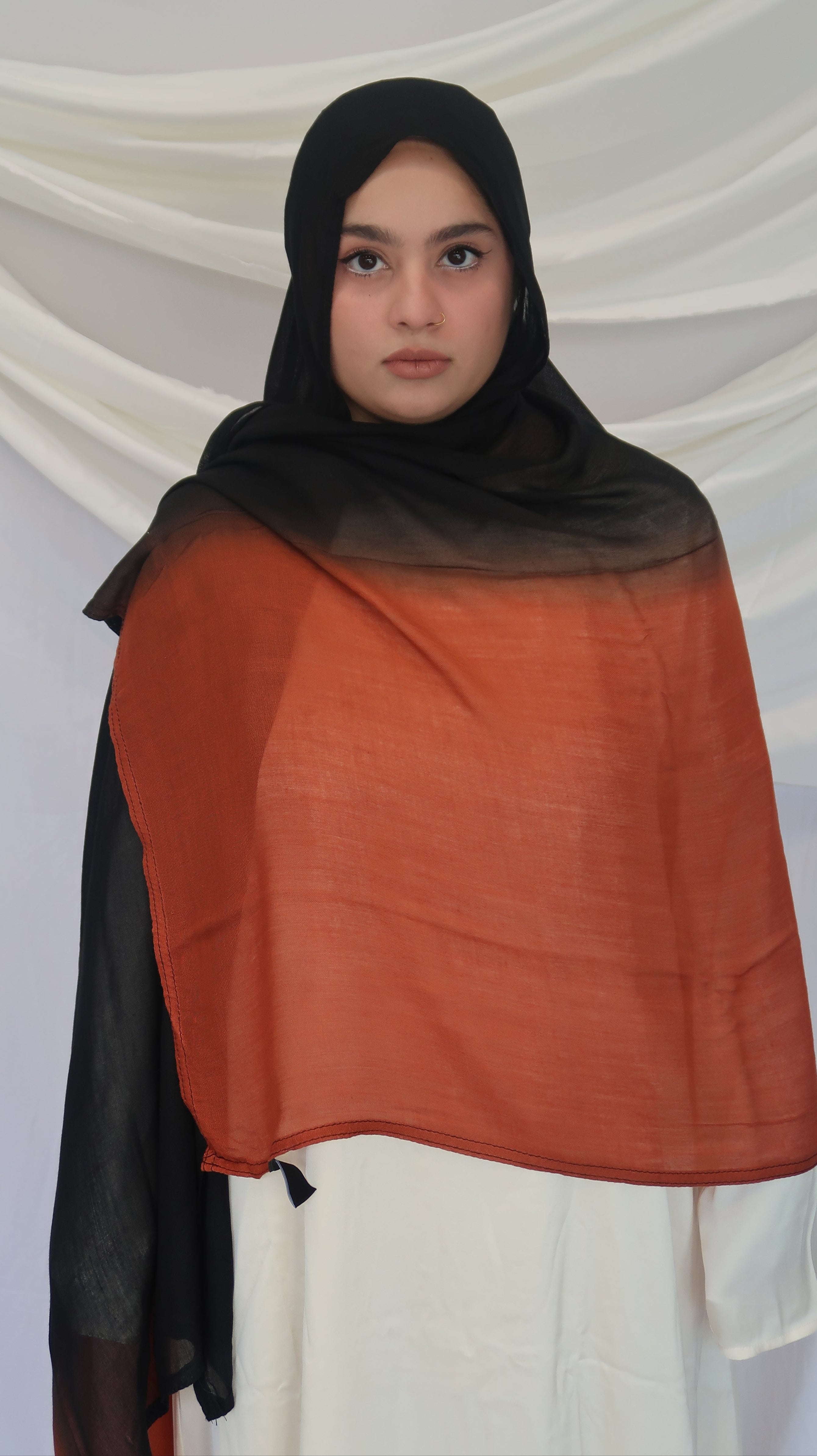 Concepta Haya Gradient Modal Scarf Two Toned Breathable Scarf Double Stitched Comfortable Soft Original Summer Hijab Comfortable Lightweight Rayon Modal185 x 90cm