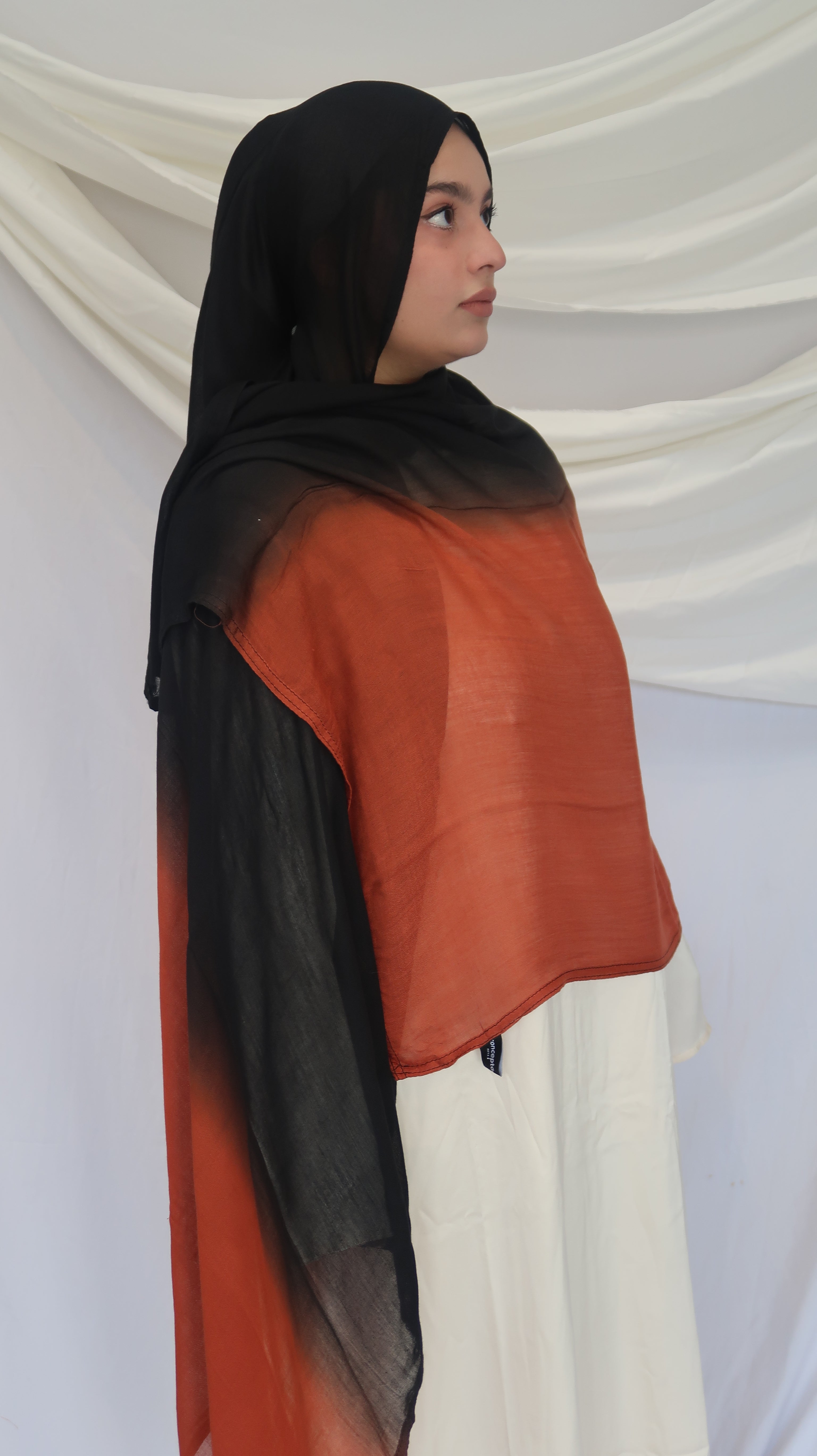 Concepta Haya Gradient Modal Scarf Two Toned Breathable Scarf Double Stitched Comfortable Soft Original Summer Hijab Comfortable Lightweight Rayon Modal185 x 90cm