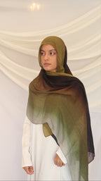 Olive Green Modal Scarf – Lightweight Printed 100% Modal, Soft & Breathable | 180×70cm