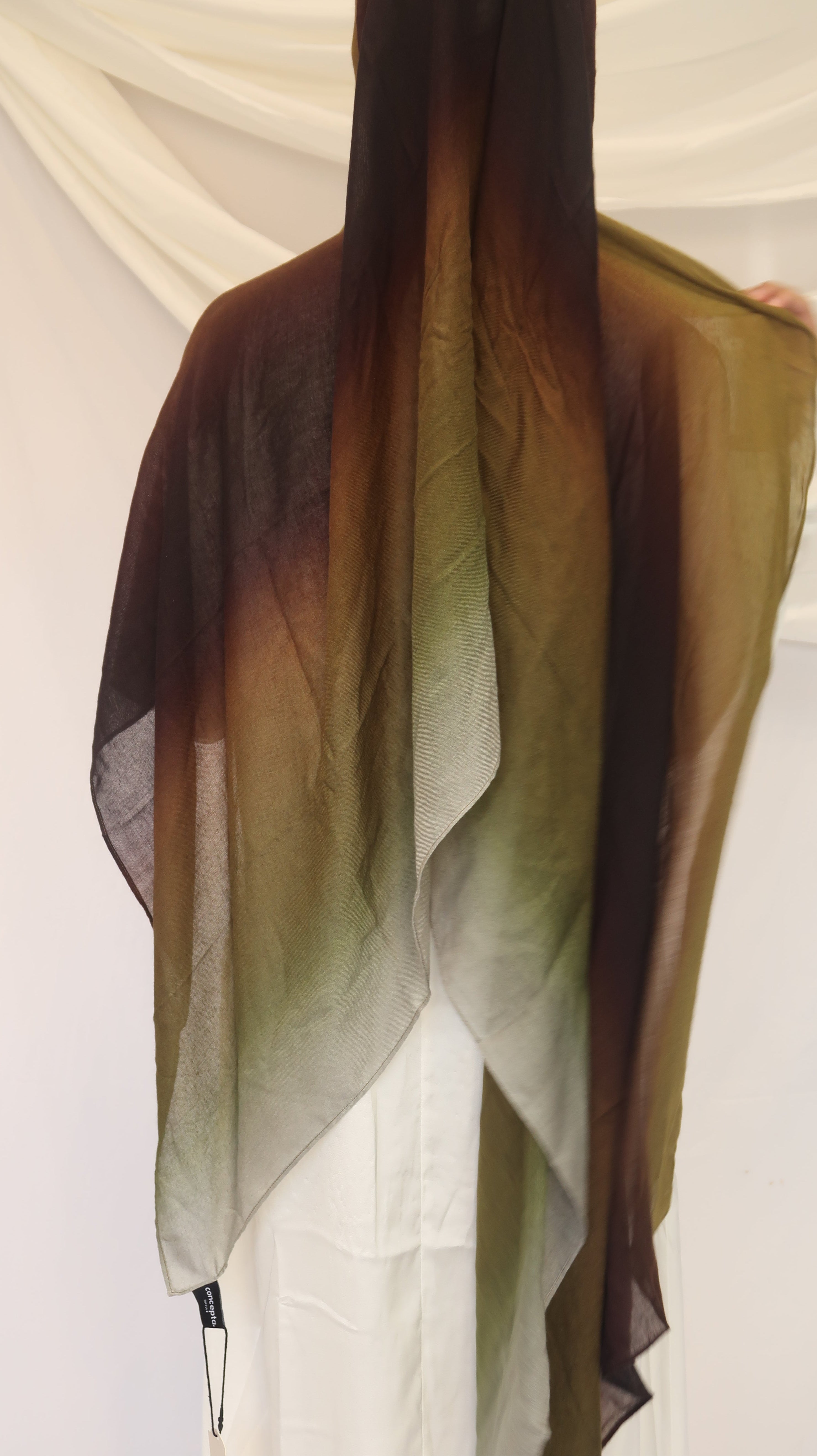 Olive Green Modal Scarf – Lightweight Printed 100% Modal, Soft & Breathable | 180×70cm
