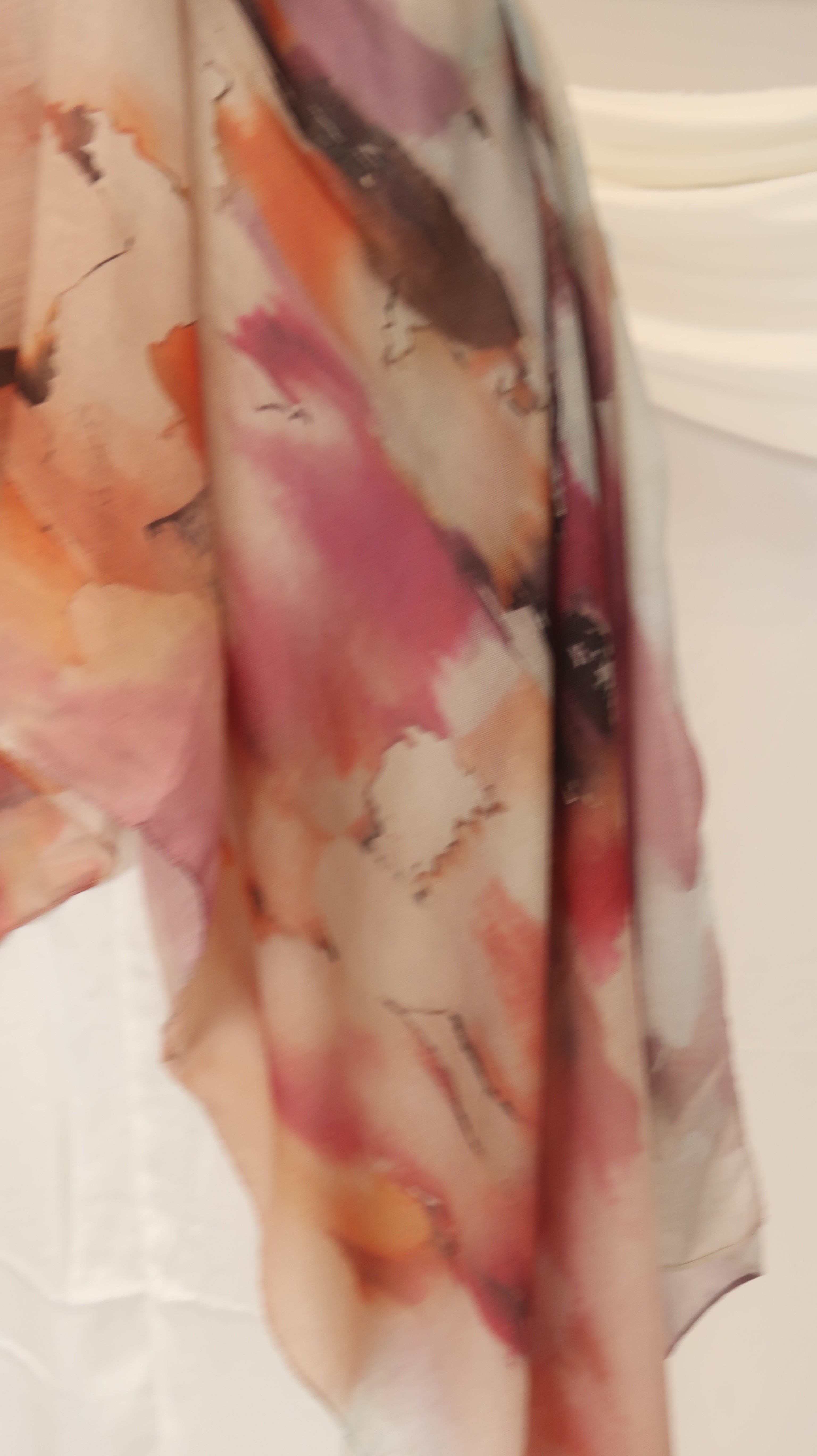 Floral Pink Watercolour Printed Hijab