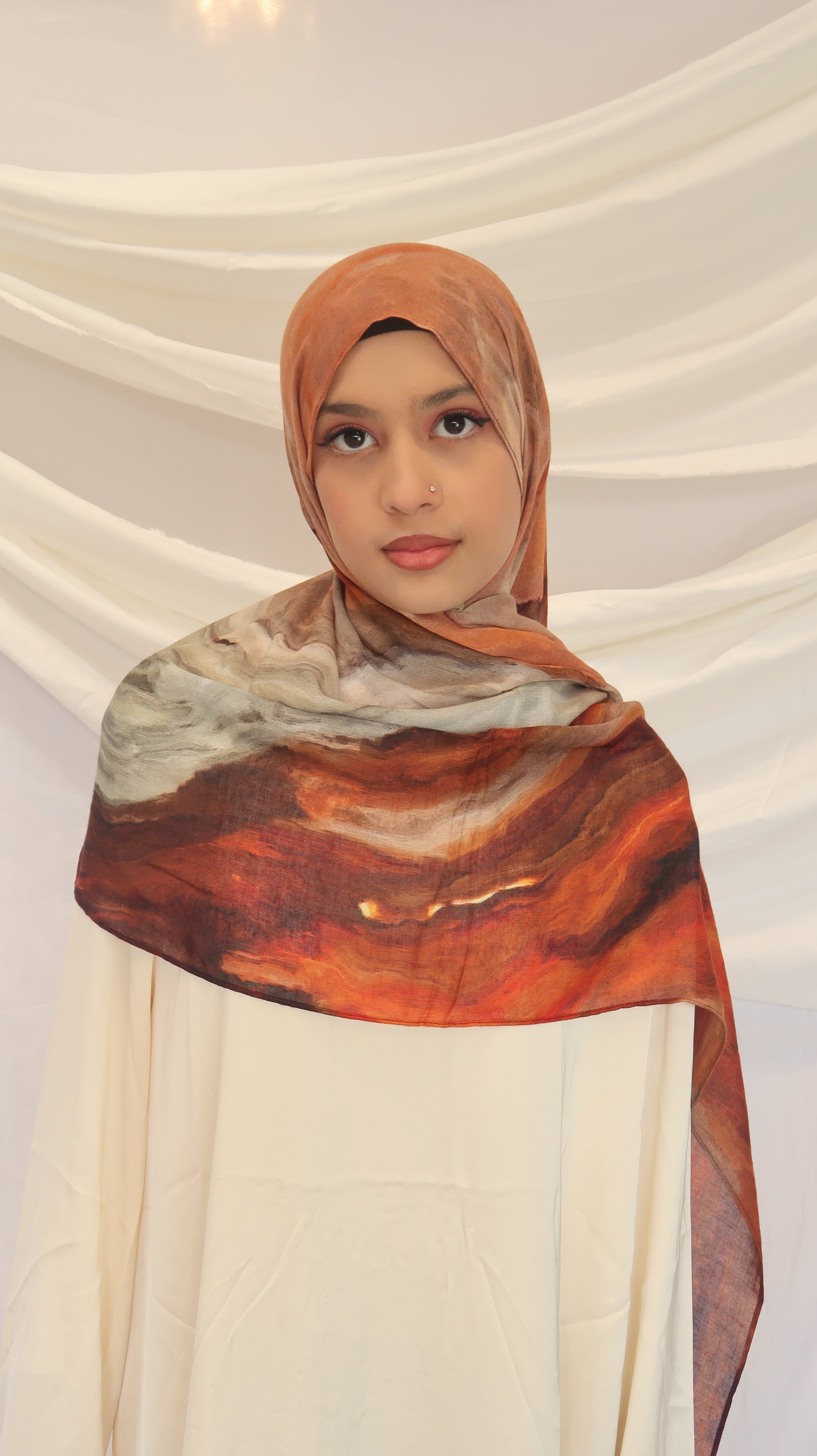 Safa Modal Scarf – Lightweight Printed 100% Modal, Soft & Breathable | 180×70cm
