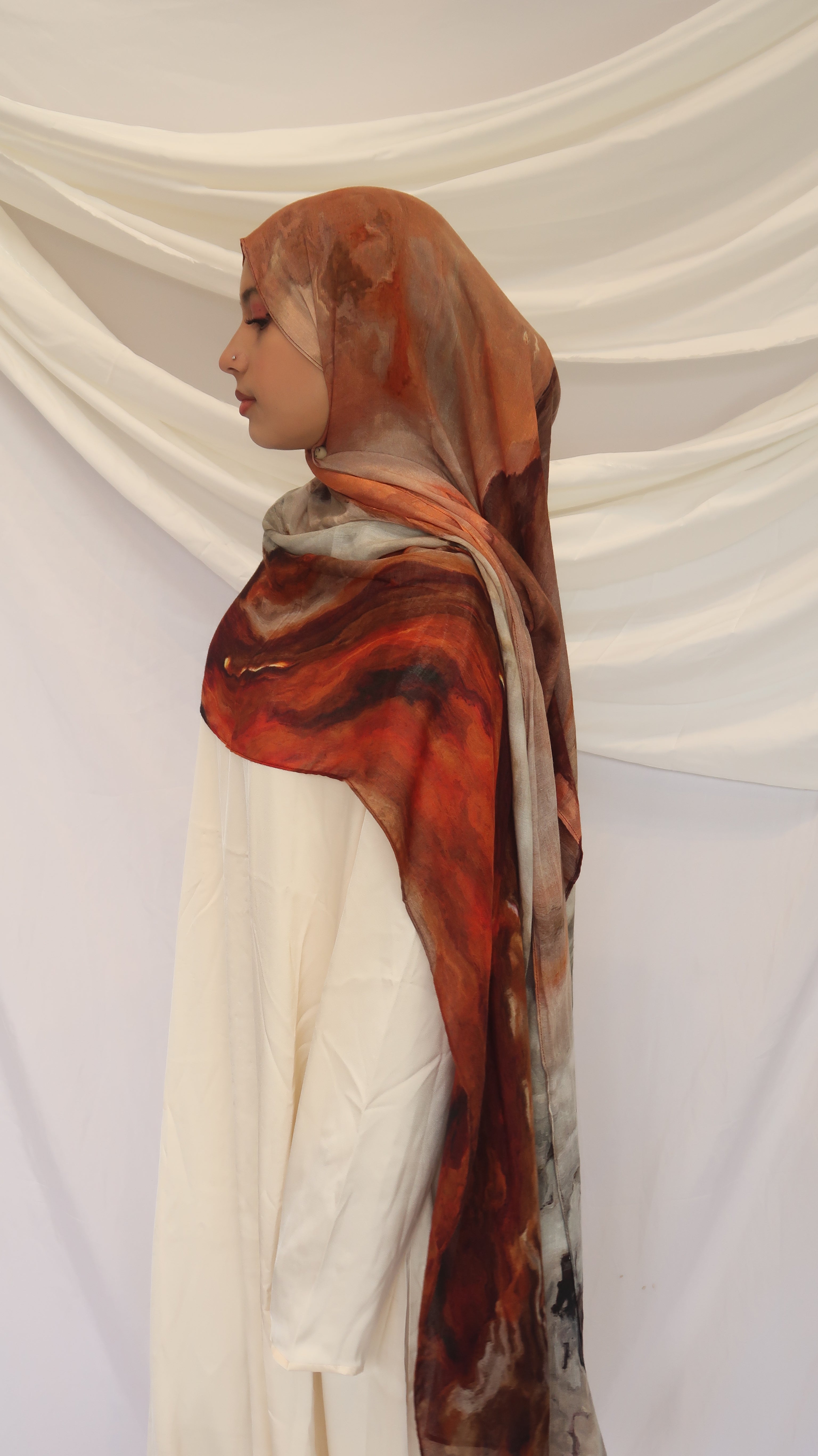 Safa Modal Scarf – Lightweight Printed 100% Modal, Soft & Breathable | 180×70cm