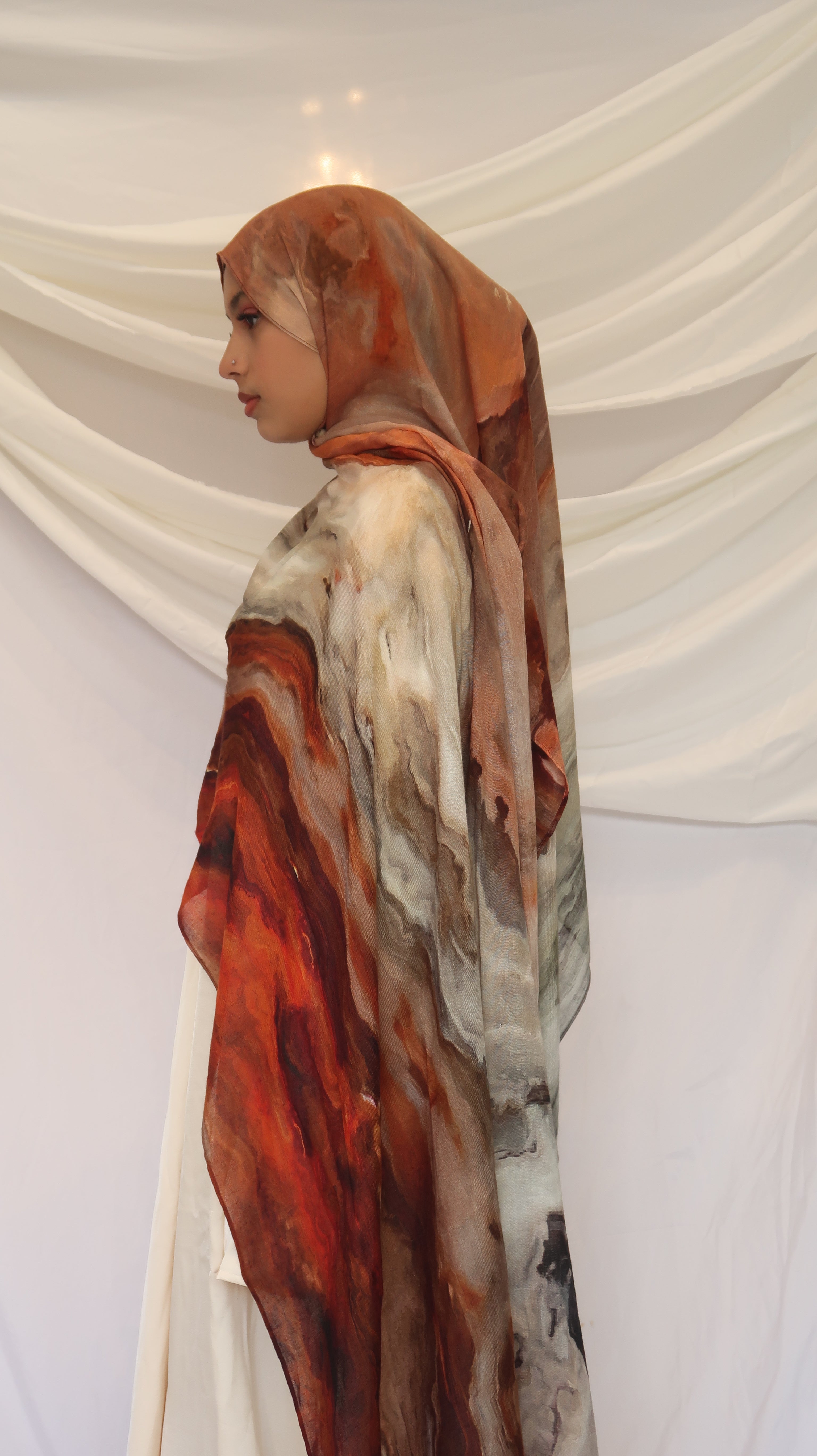 Safa Modal Scarf – Lightweight Printed 100% Modal, Soft & Breathable | 180×70cm