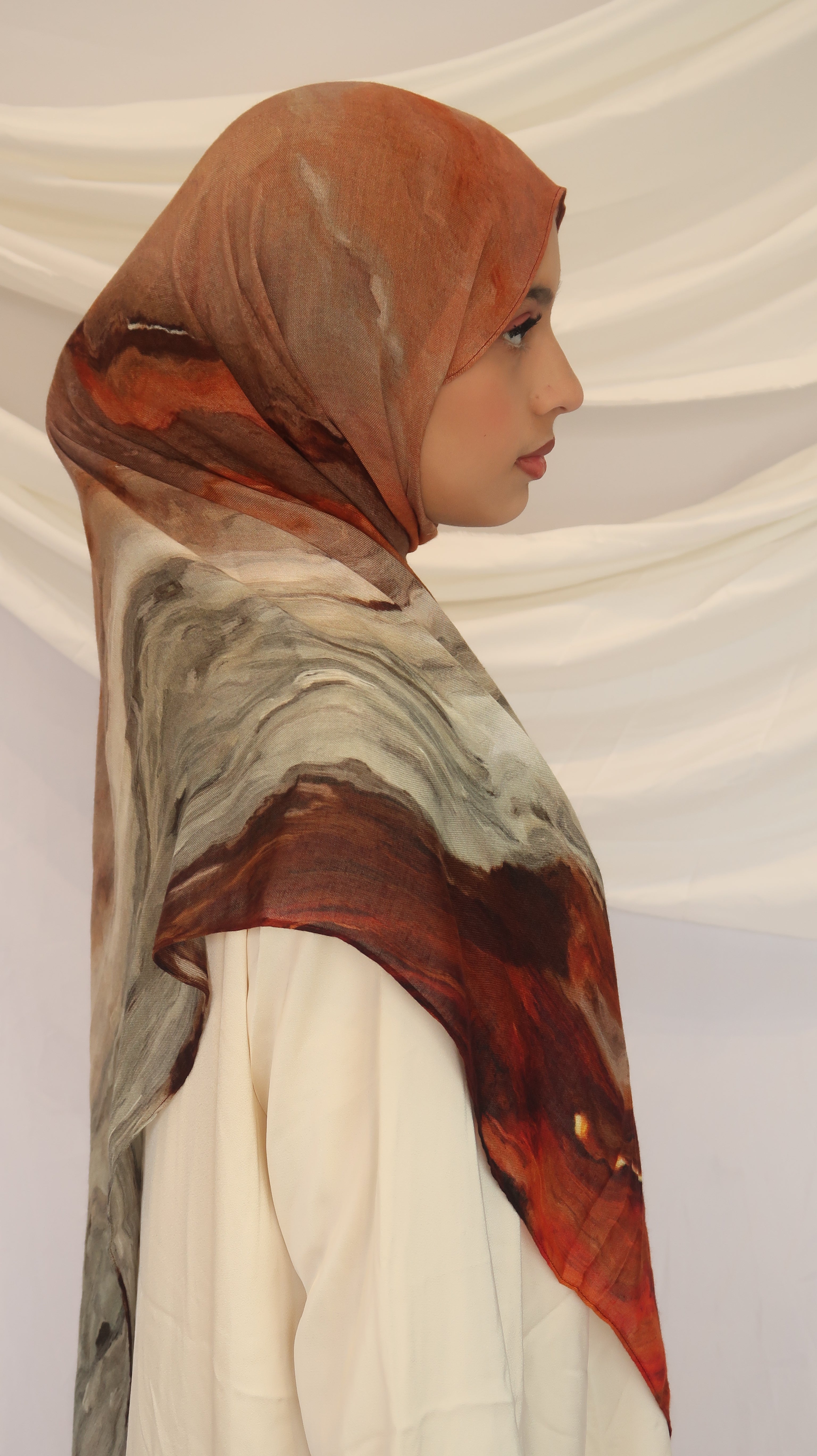 Safa Modal Scarf – Lightweight Printed 100% Modal, Soft & Breathable | 180×70cm