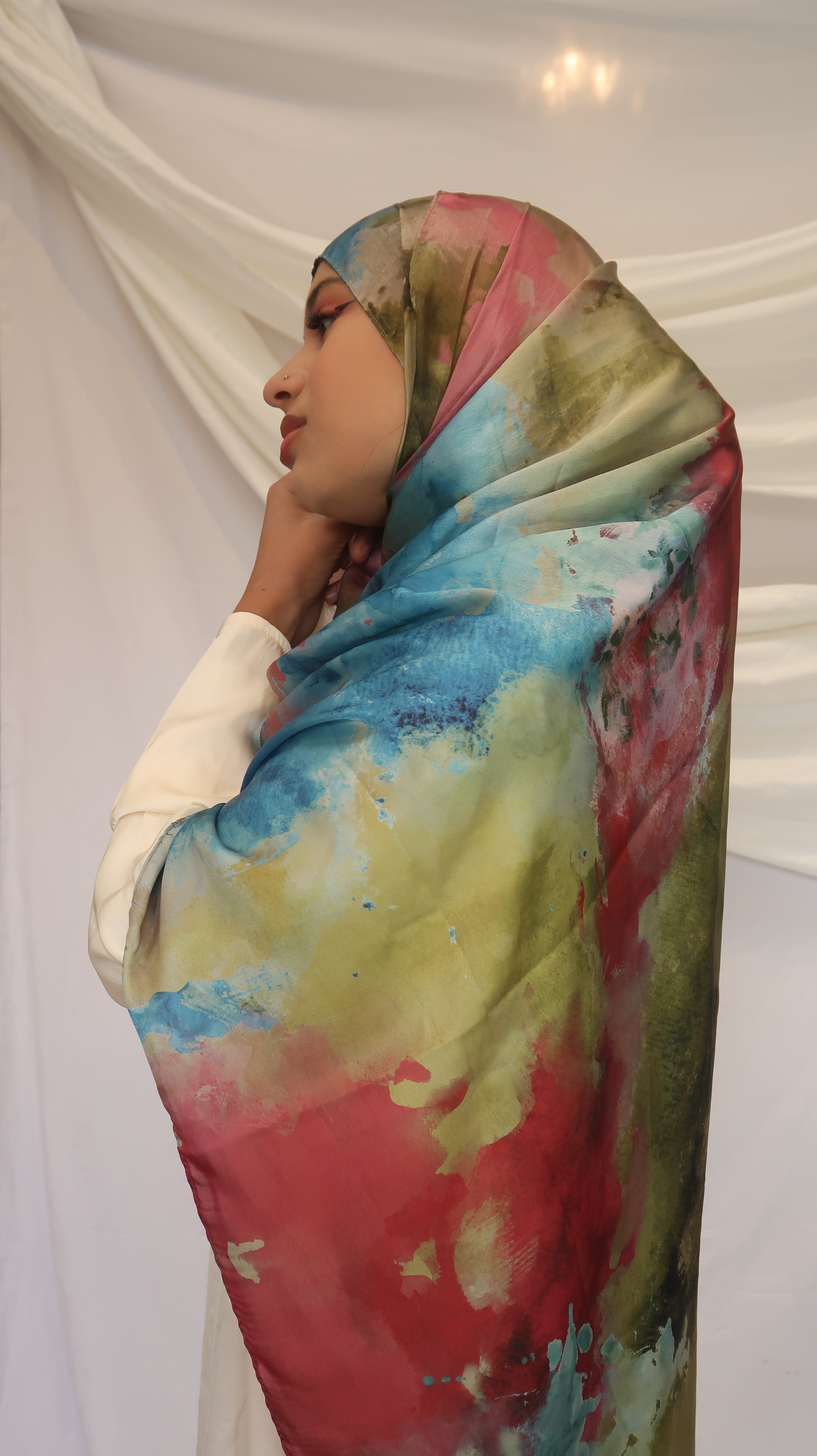 Aurora Silk Watercolour Hijab
