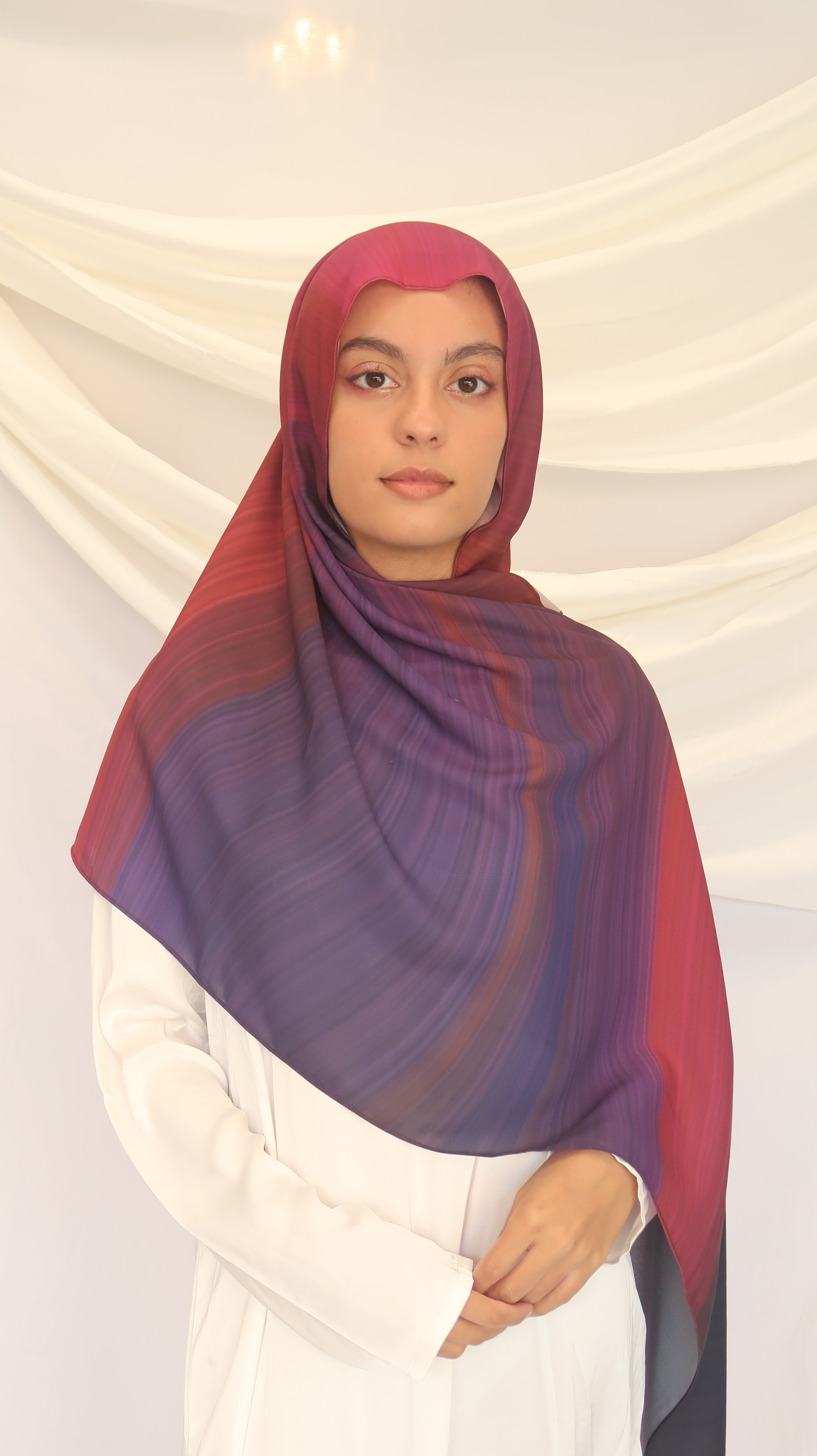 Celestial Bay - Premium Korean Chiffon Printed Scarf