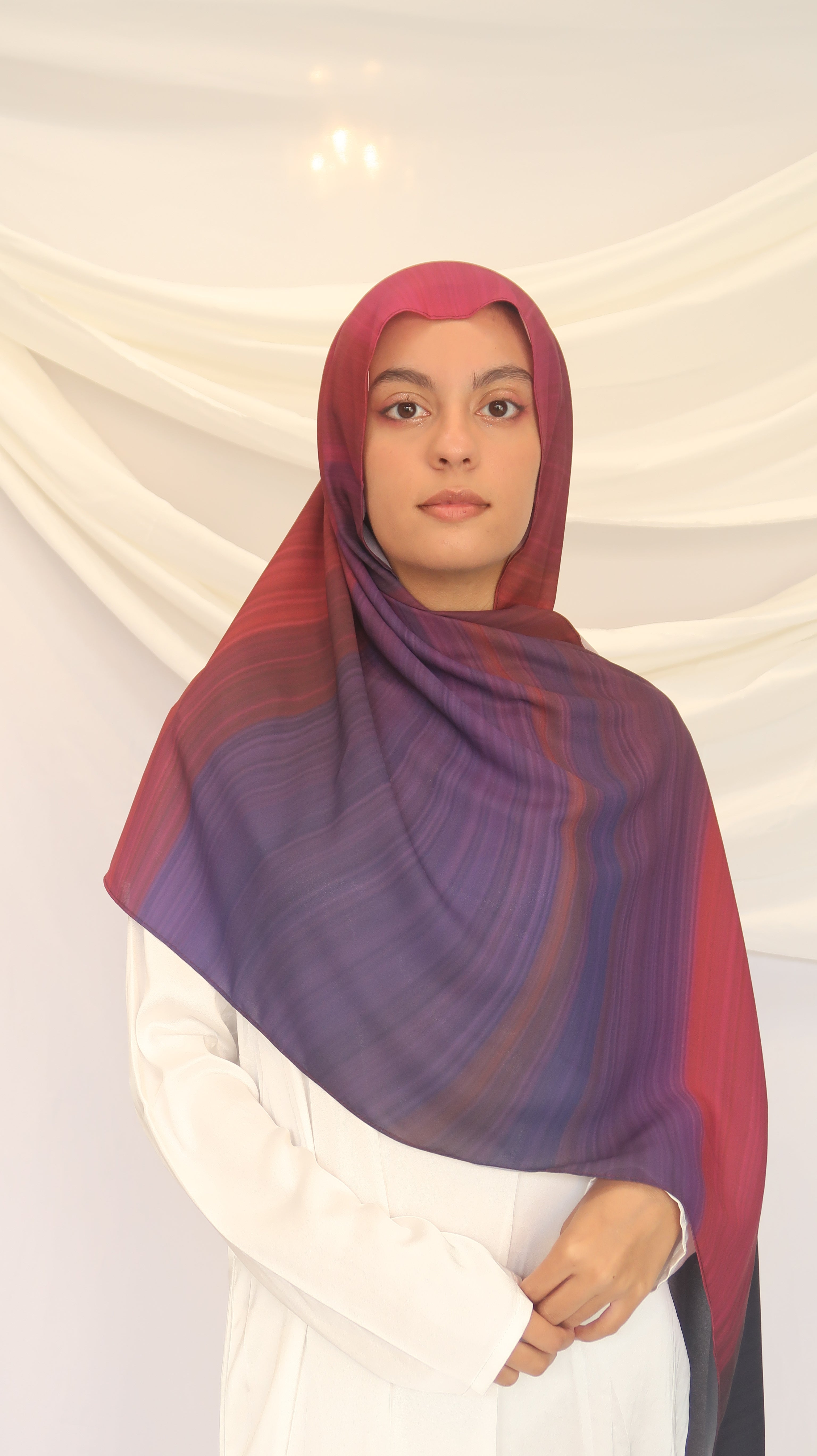 Celestial Bay - Premium Korean Chiffon Printed Scarf
