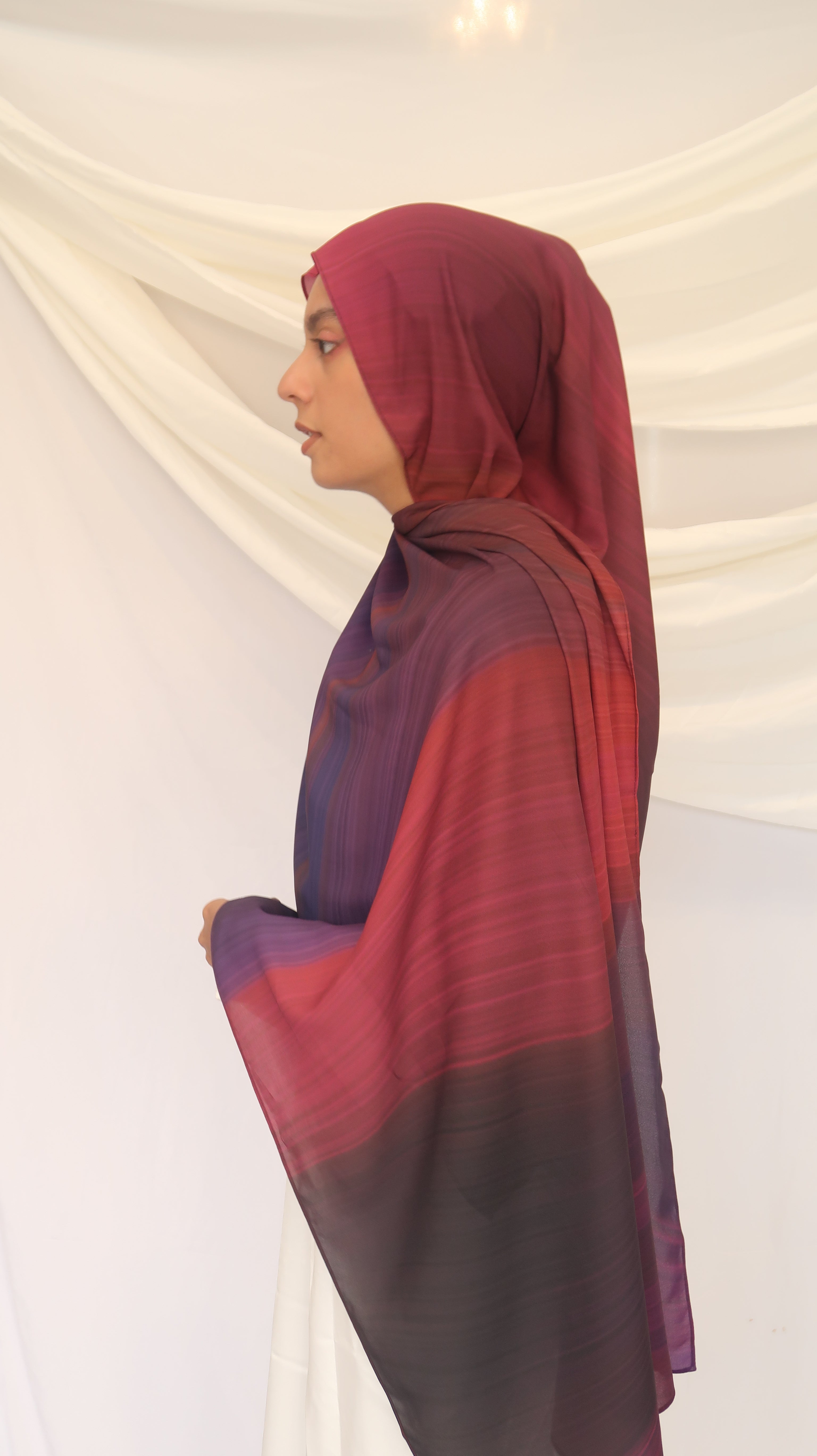 Celestial Bay - Premium Korean Chiffon Printed Scarf