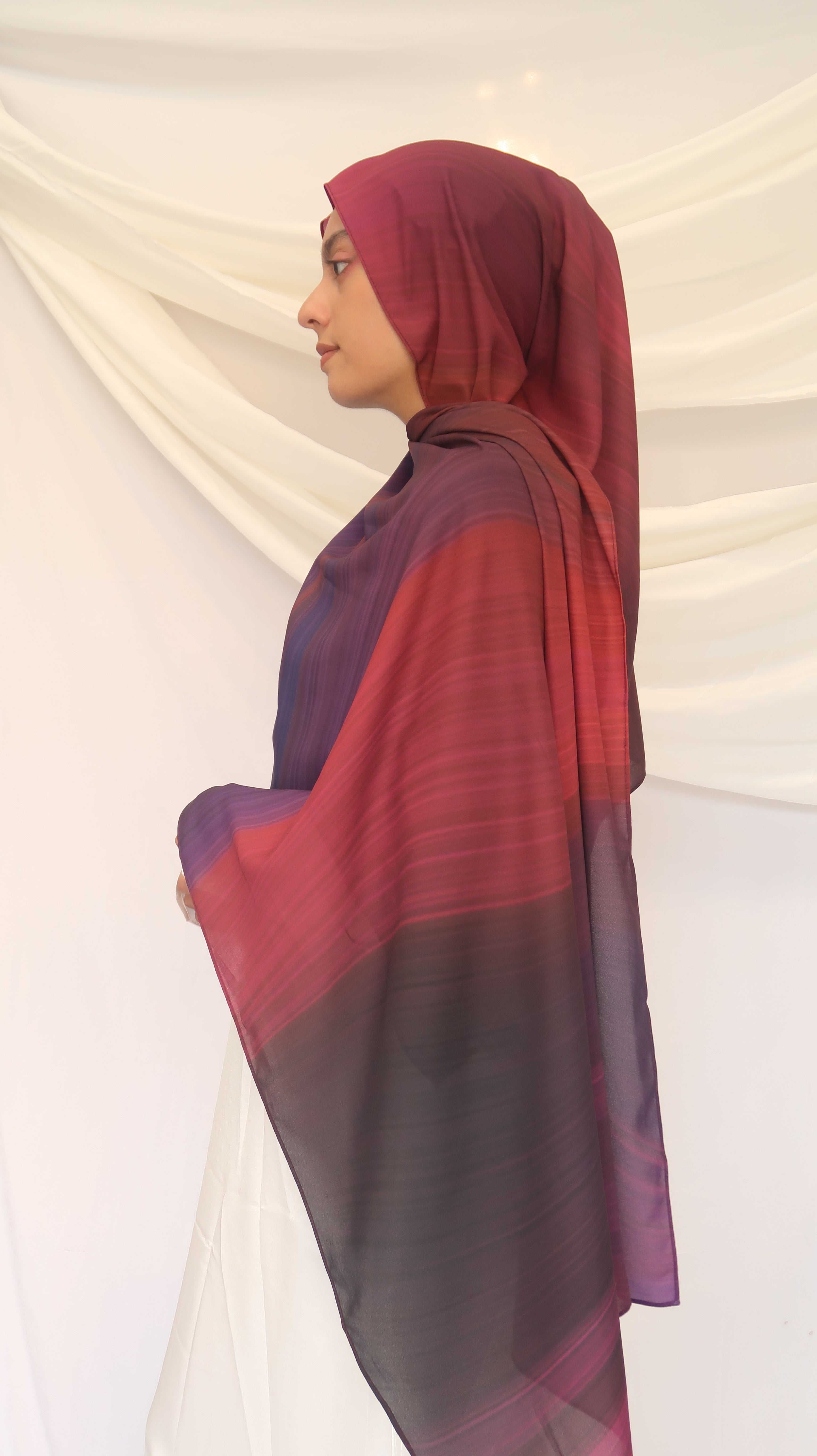 Celestial Bay - Premium Korean Chiffon Printed Scarf