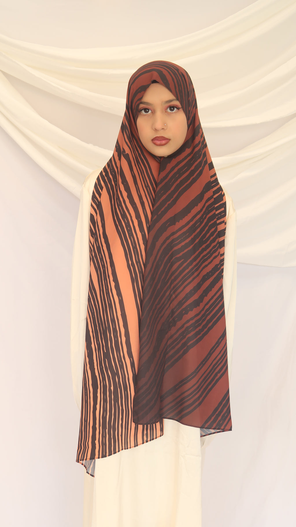 Sun Kissed Clay - Premium Korean Chiffon Printed Scarf