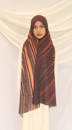 Sun Kissed Clay - Premium Korean Chiffon Printed Scarf