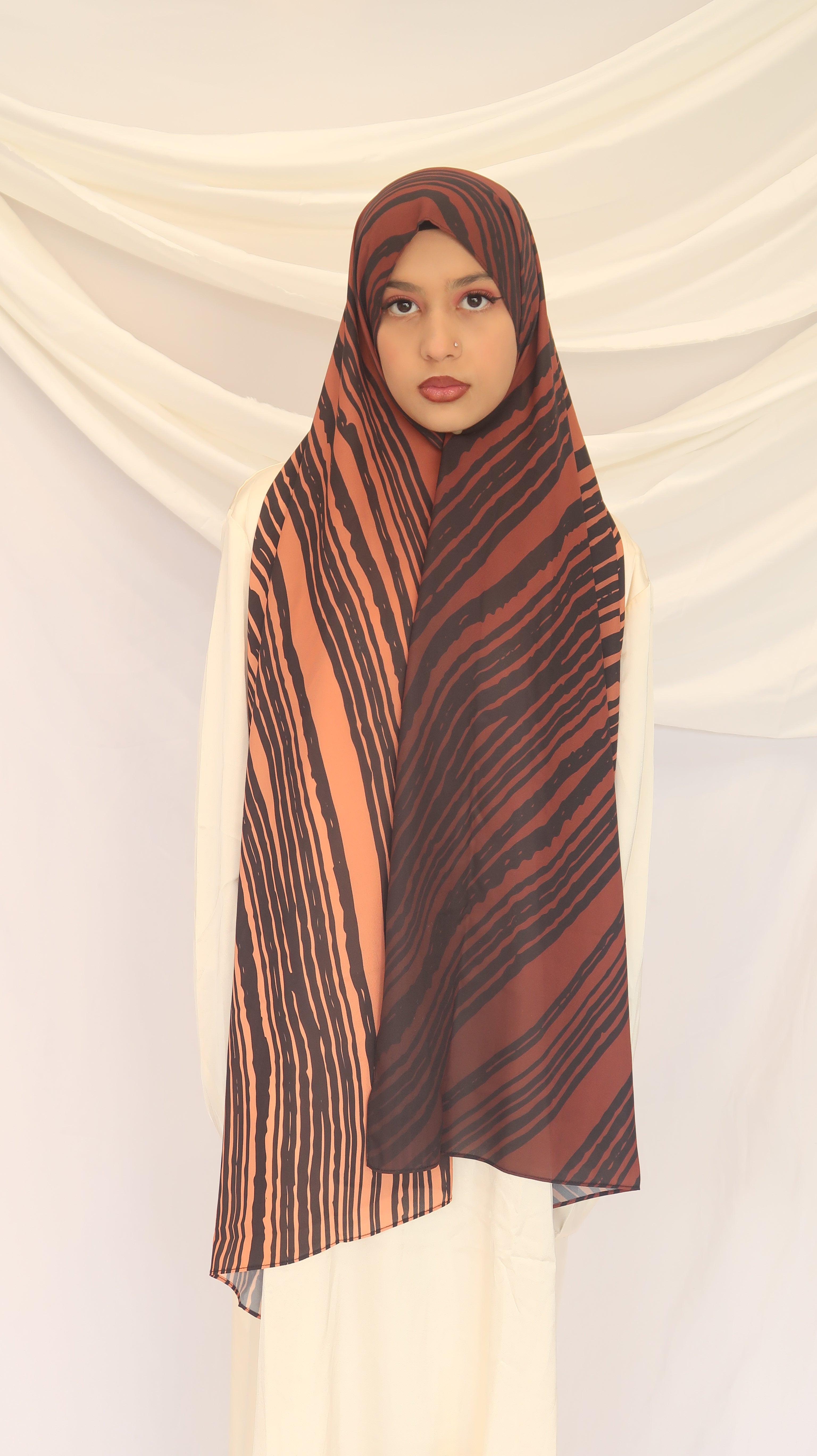 Sun Kissed Clay - Premium Korean Chiffon Printed Scarf