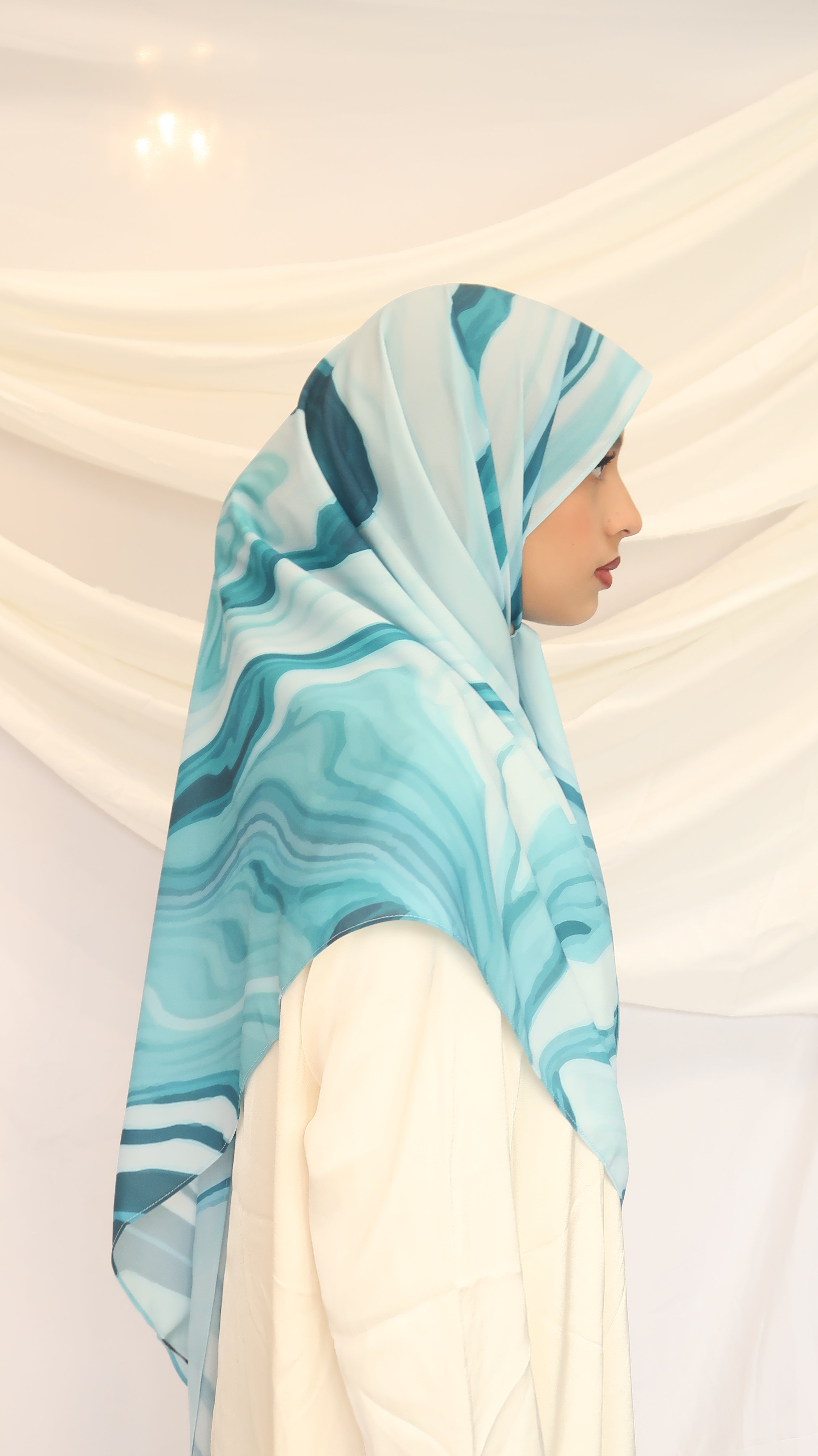Noor Bloom - Premium Korean Chiffon Printed Scarf