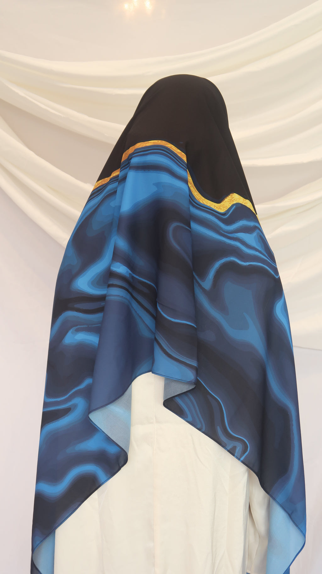 Midnight Flora - Premium Korean Chiffon Printed Scarf