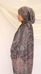 Pashmina Scarf – Cashmere‑Feel, Wind‑Resistant, Woven Paisley Jacquard (70×200cm)