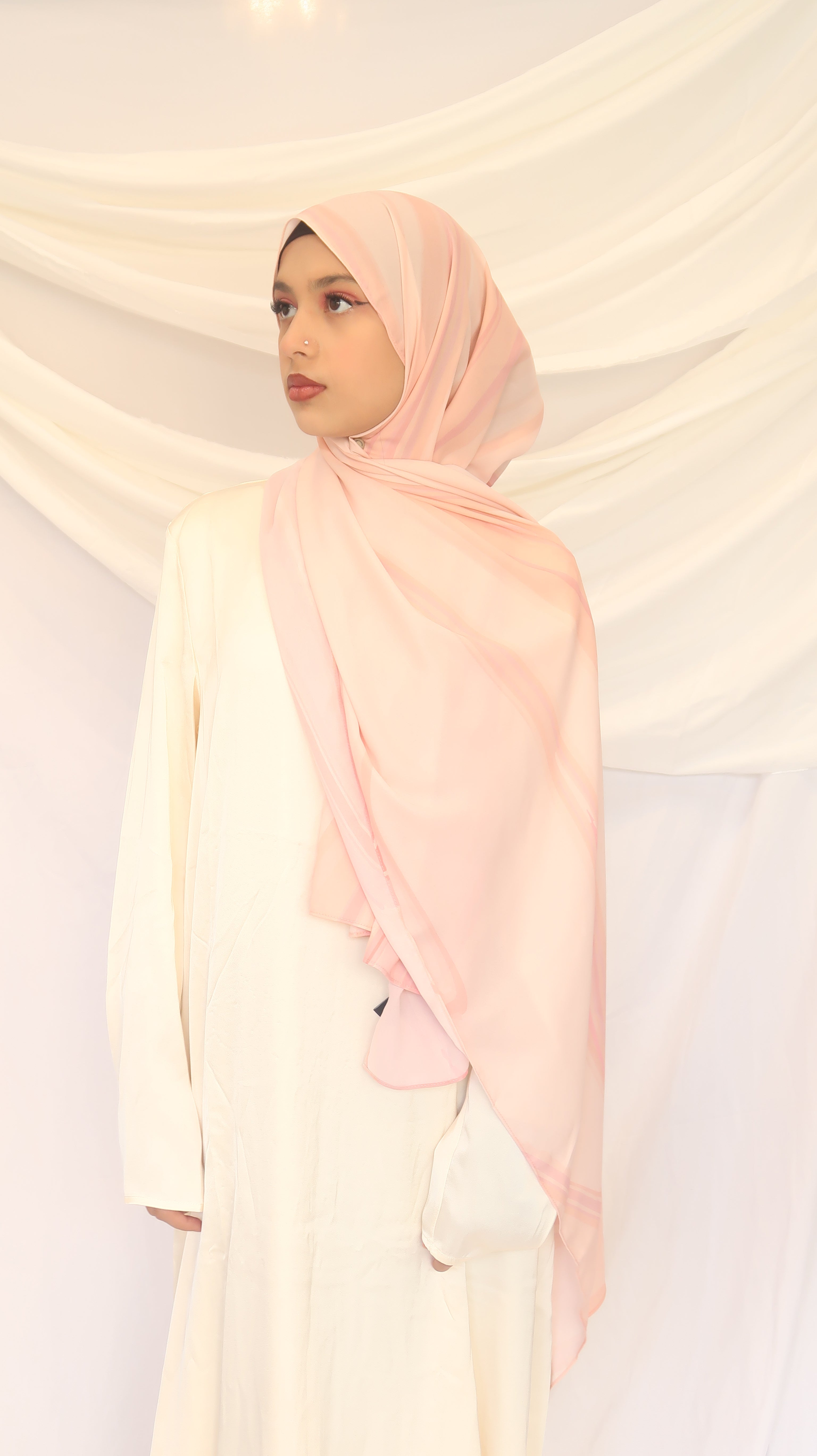 Sahara Blush - Premium Korean Chiffon Printed Scarf