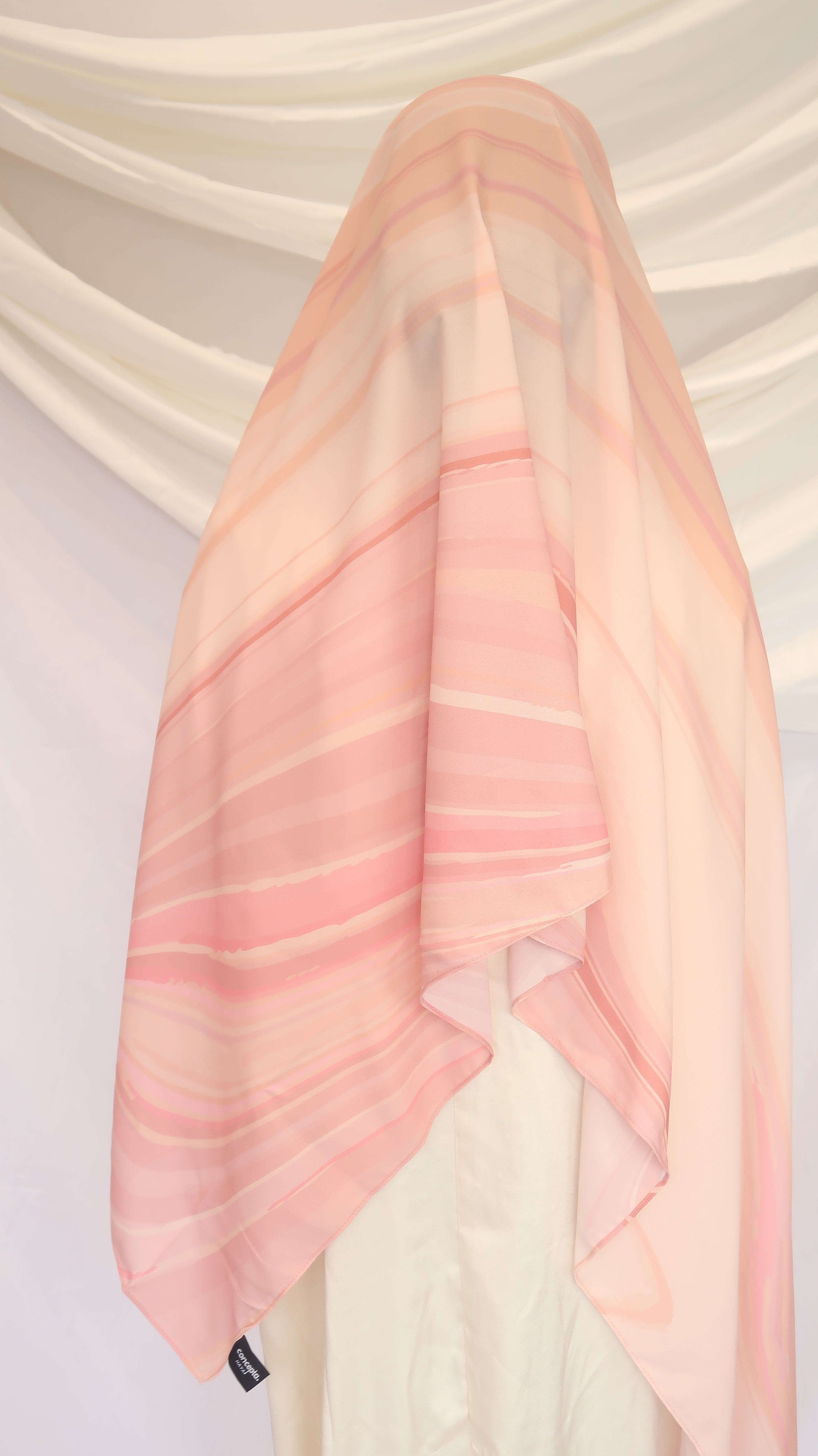Sahara Blush - Premium Korean Chiffon Printed Scarf