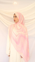 Rose Rainbow - Premium Korean Chiffon Printed Scarf