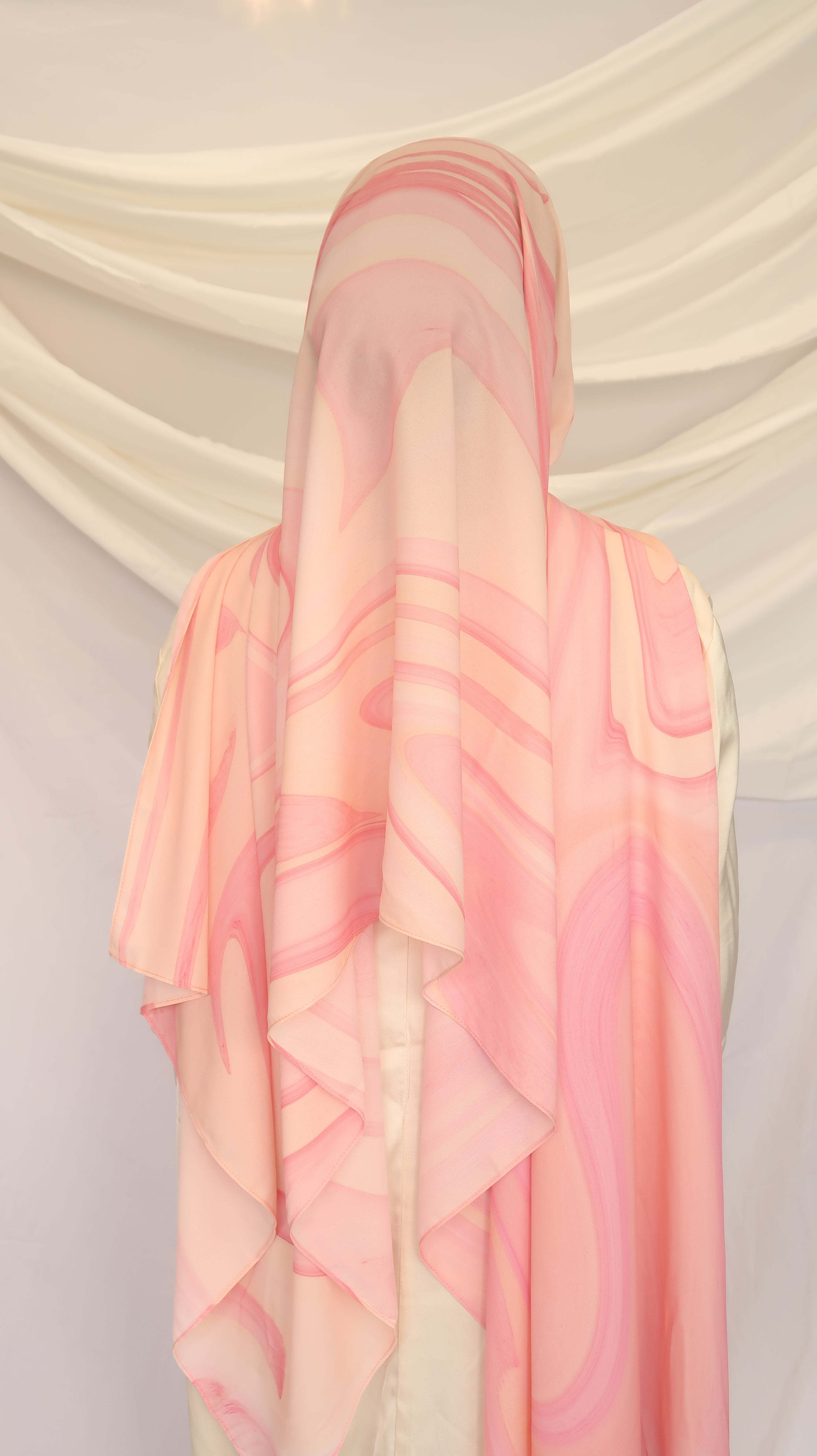 Rose Rainbow - Premium Korean Chiffon Printed Scarf