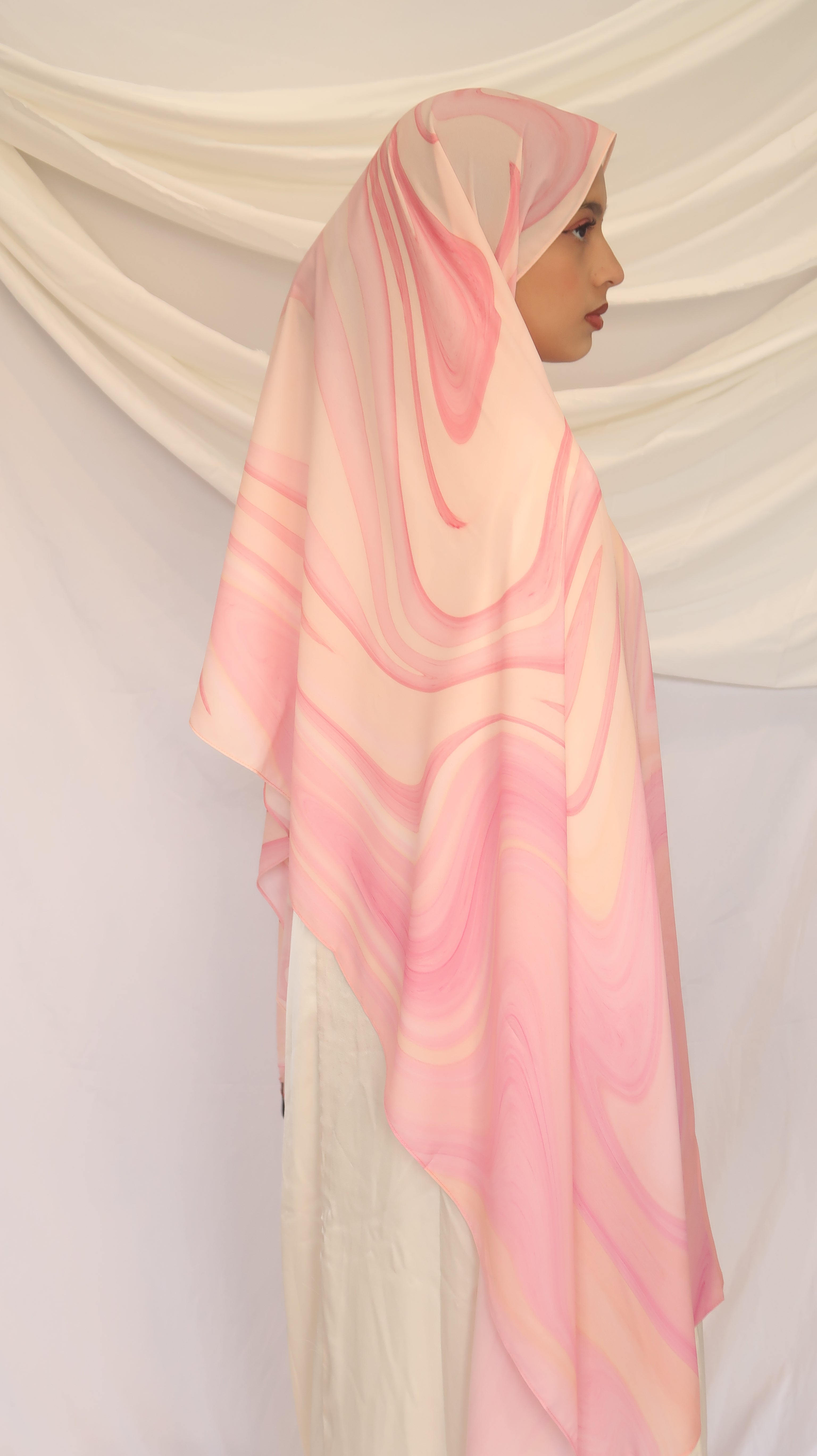 Rose Rainbow - Premium Korean Chiffon Printed Scarf