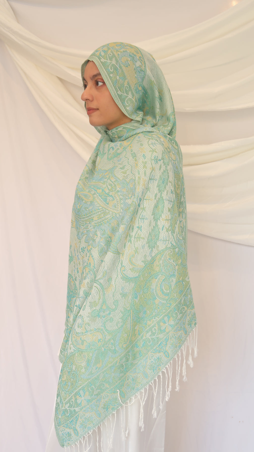 Pashmina Scarf – Cashmere‑Feel, Wind‑Resistant, Woven Paisley Jacquard (70×200cm)