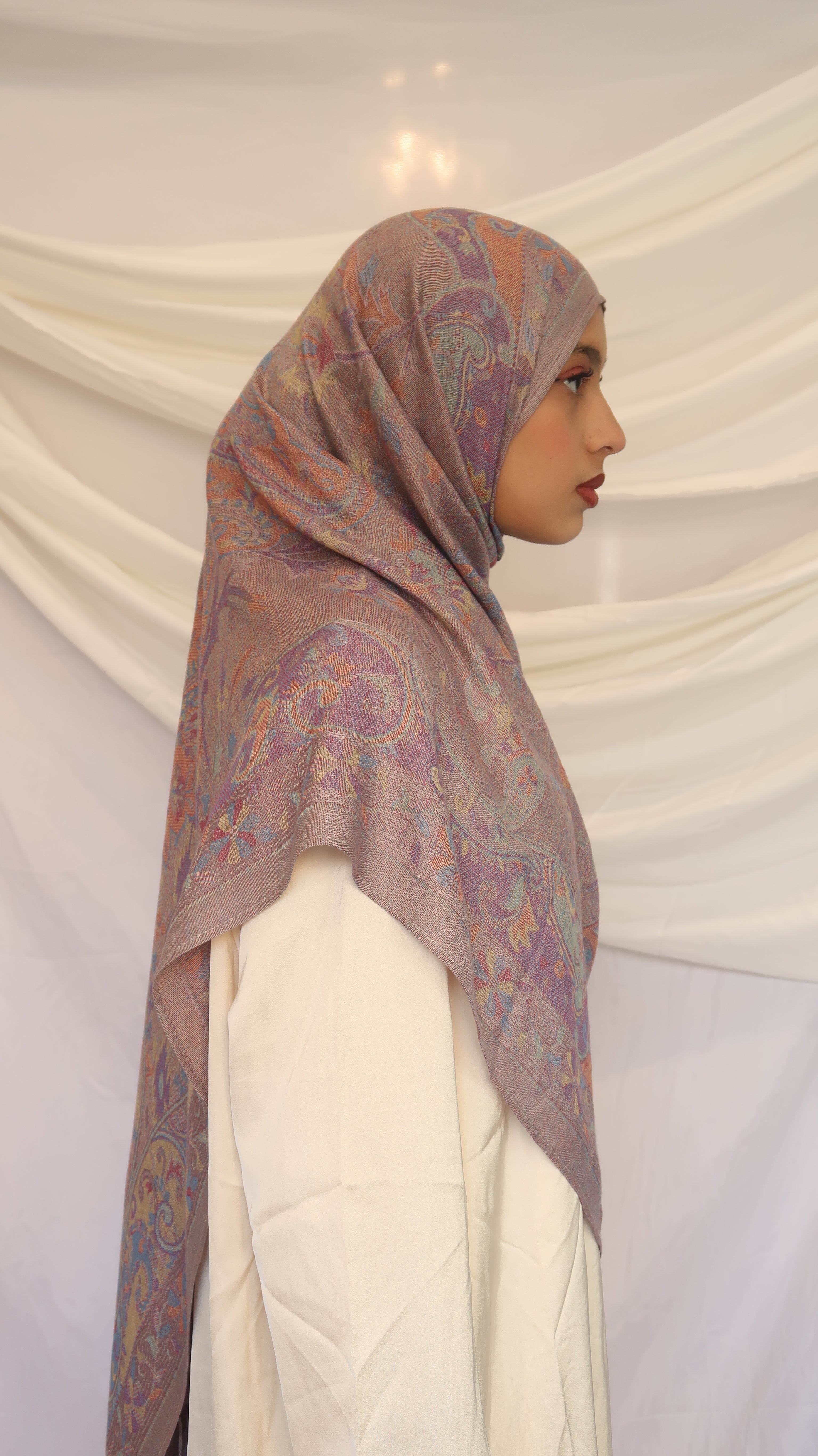 Pashmina Scarf – Cashmere‑Feel, Wind‑Resistant, Woven Paisley Jacquard (70×200cm)