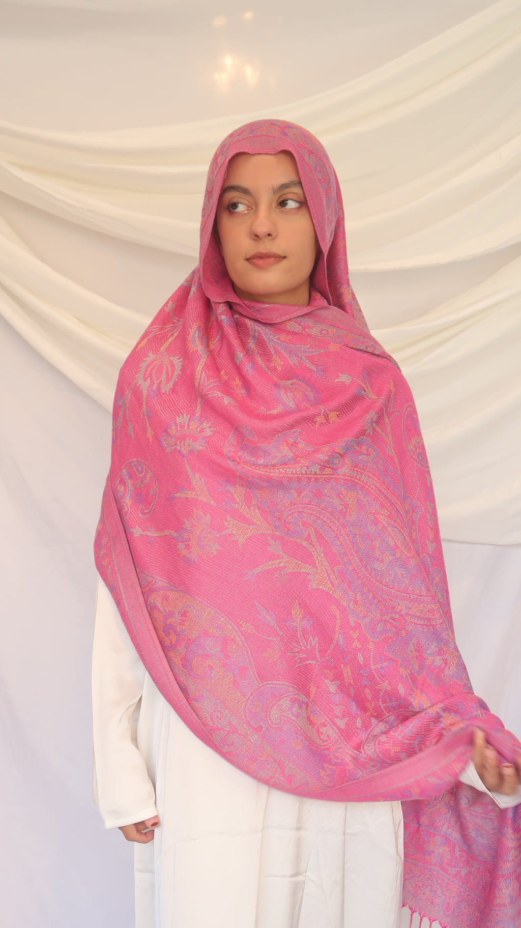 Pashmina Scarf – Cashmere‑Feel, Wind‑Resistant, Woven Paisley Jacquard (70×200cm)