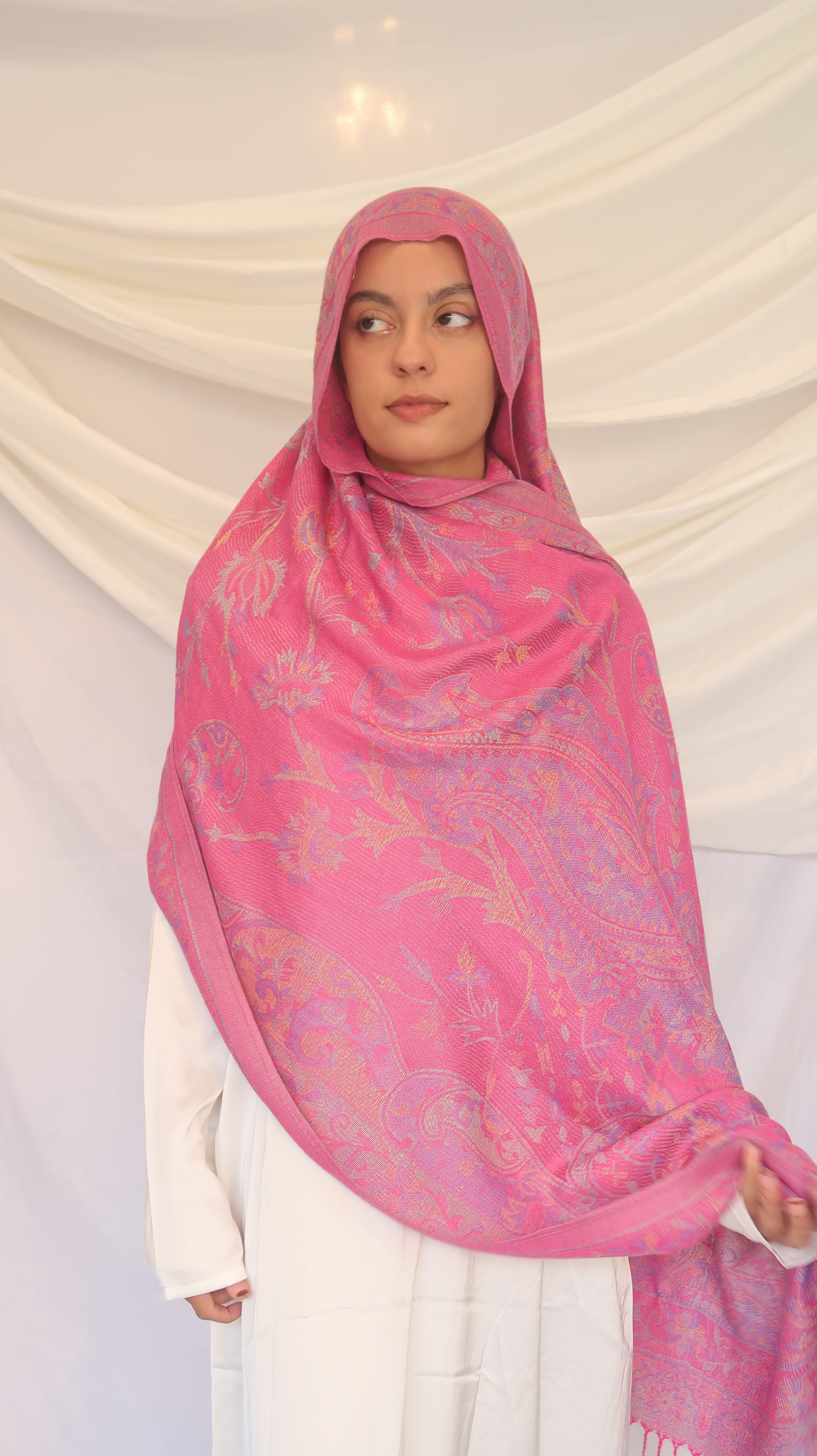 Pashmina Scarf – Cashmere‑Feel, Wind‑Resistant, Woven Paisley Jacquard (70×200cm)