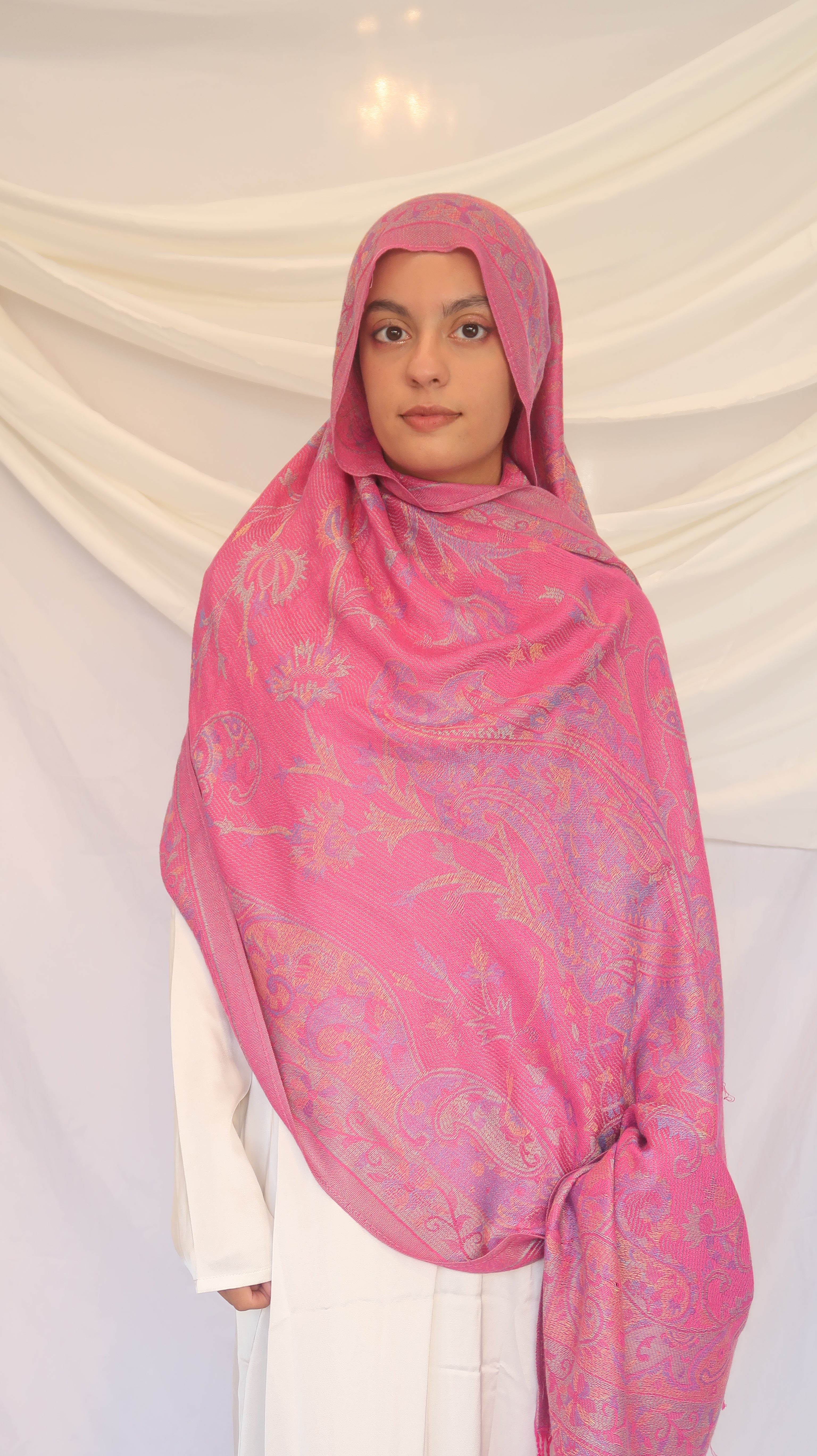 Pashmina Scarf – Cashmere‑Feel, Wind‑Resistant, Woven Paisley Jacquard (70×200cm)