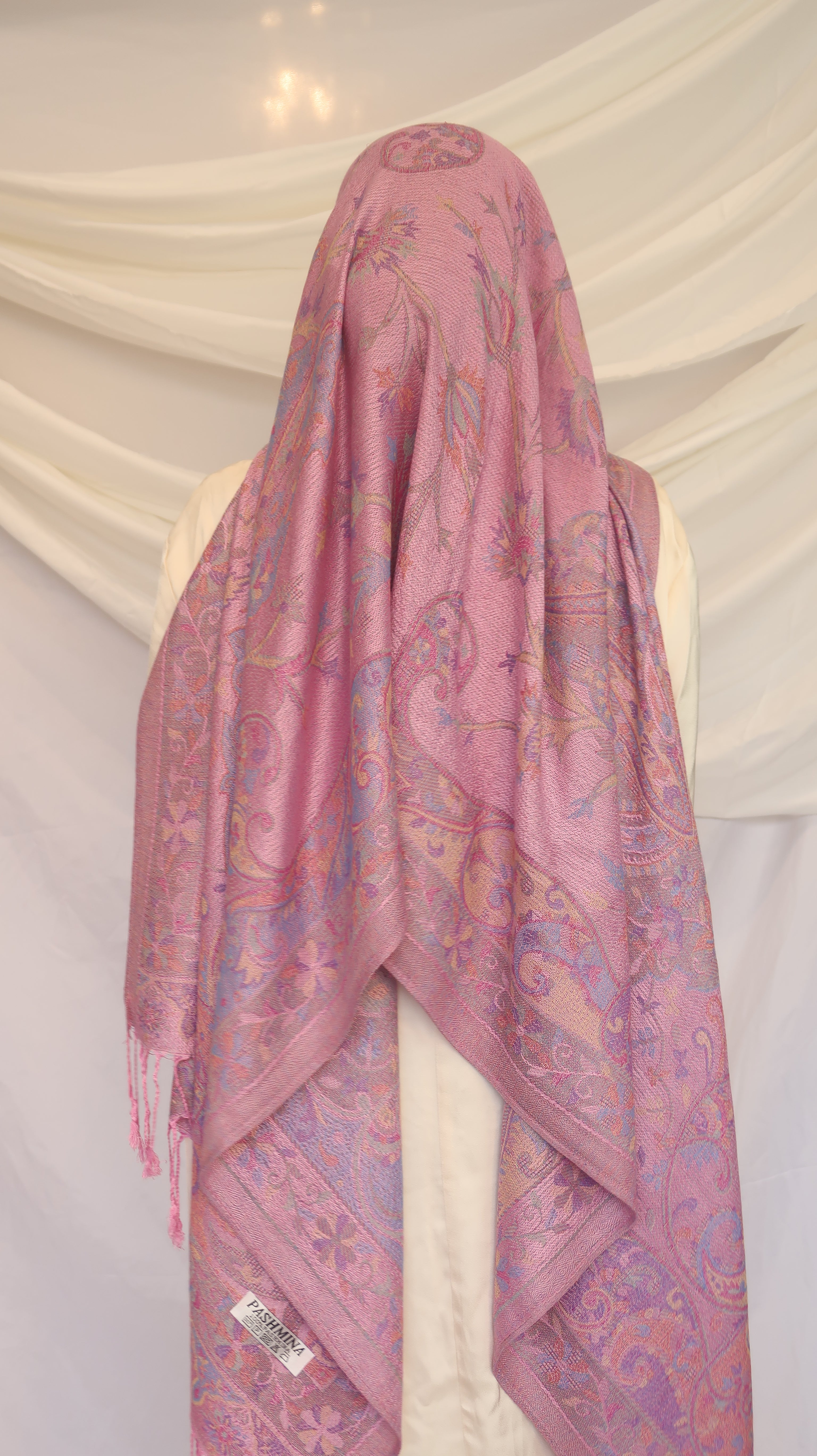 Pashmina Scarf – Cashmere‑Feel, Wind‑Resistant, Woven Paisley Jacquard (70×200cm)
